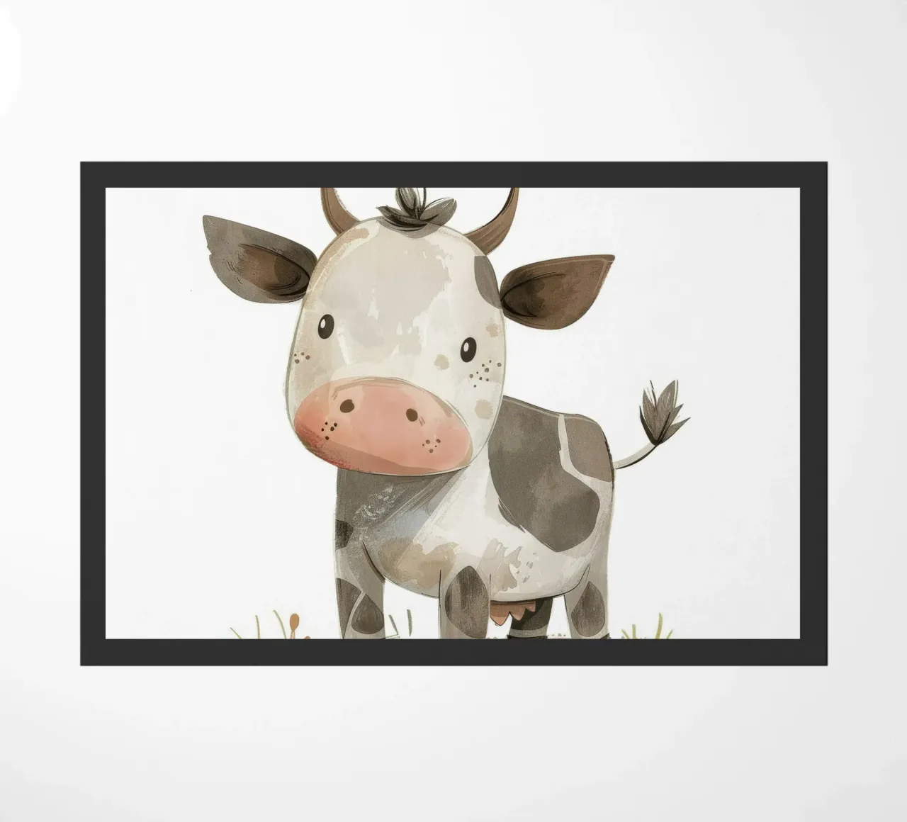 Adorabile vitello - Un pacifico compagno di fattoria zerbino da DesignDoodle