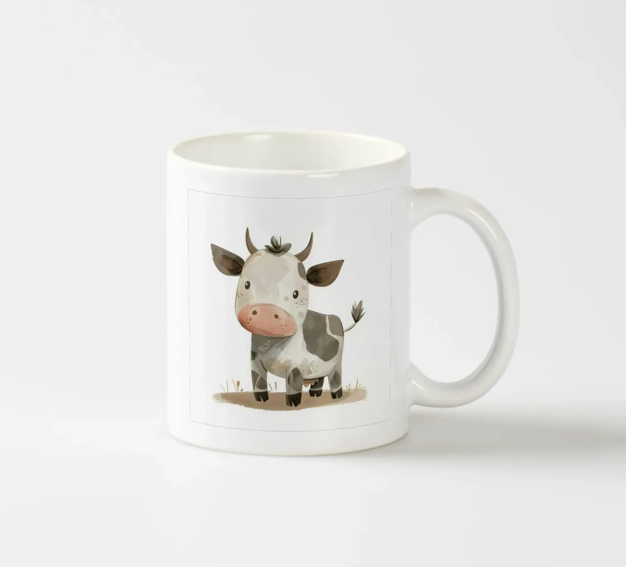 Adorabile vitello - Un pacifico compagno di fattoria tazza in ceramica da DesignDoodle
