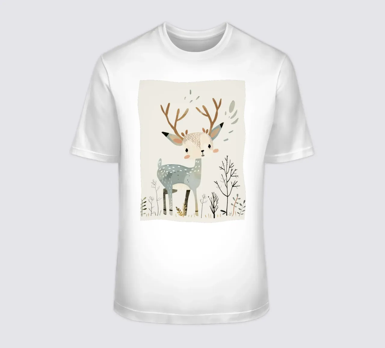 Un fauve gracieux dans un paysage minimaliste - Nature's Tranquil t-shirt de DesignDoodle