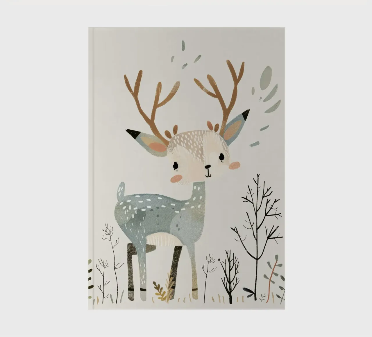 Un fauve gracieux dans un paysage minimaliste - Nature's Tranquil carnet de notes de DesignDoodle