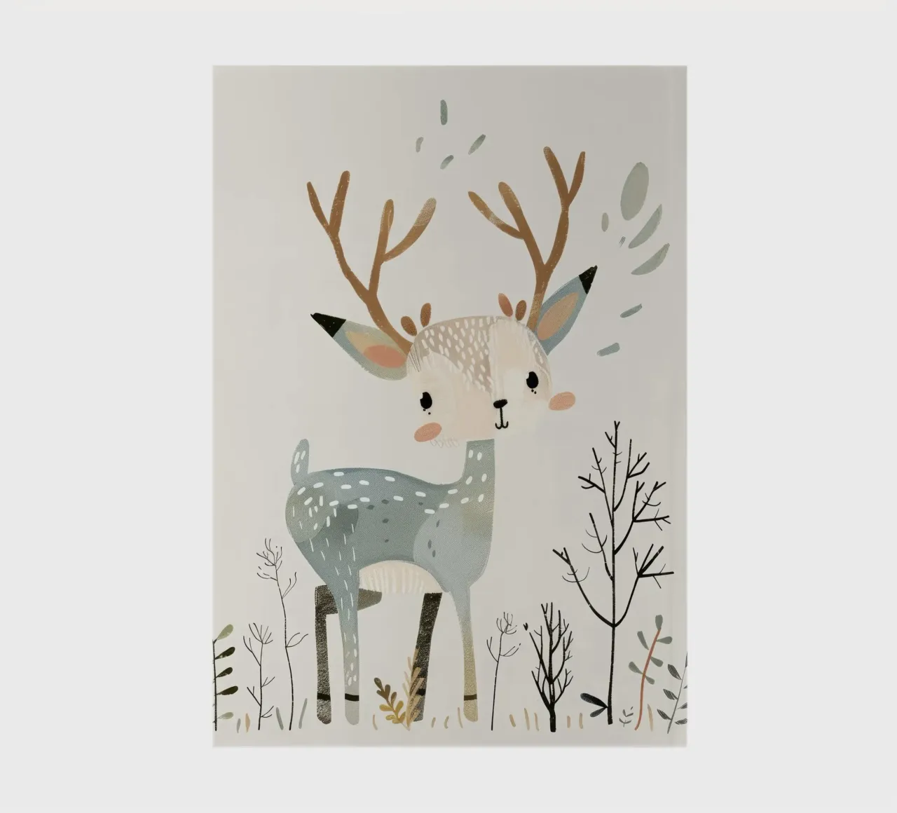 Un fauve gracieux dans un paysage minimaliste - Nature's Tranquil carnet de notes de DesignDoodle