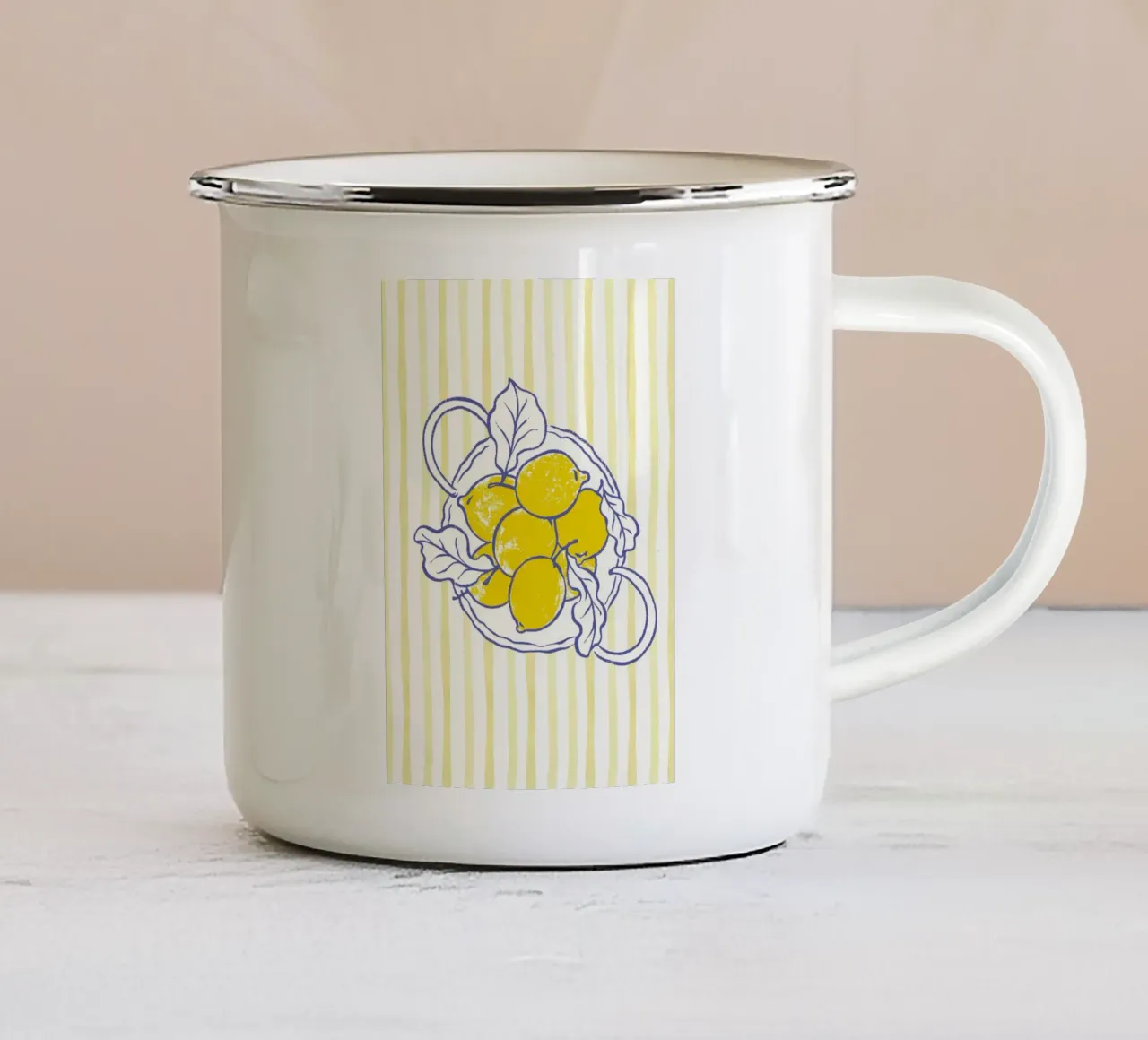 Limoni freschi tazza in smalto da Olga Wildrose