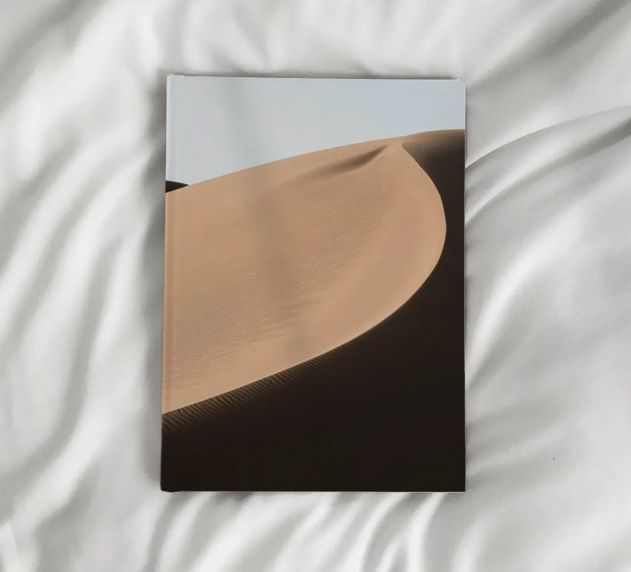 Shadow on a sand dune notebook by photolovers
