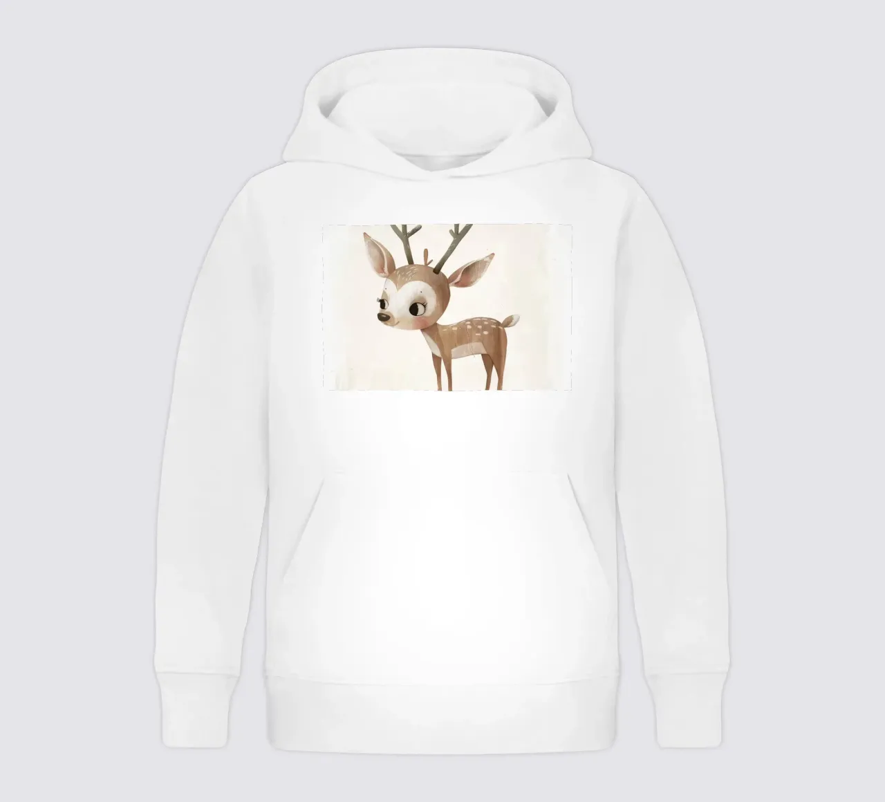 Rehkitz mit Geweih - ein majestätisches Waldtier Kinder Hoodie von DesignDoodle