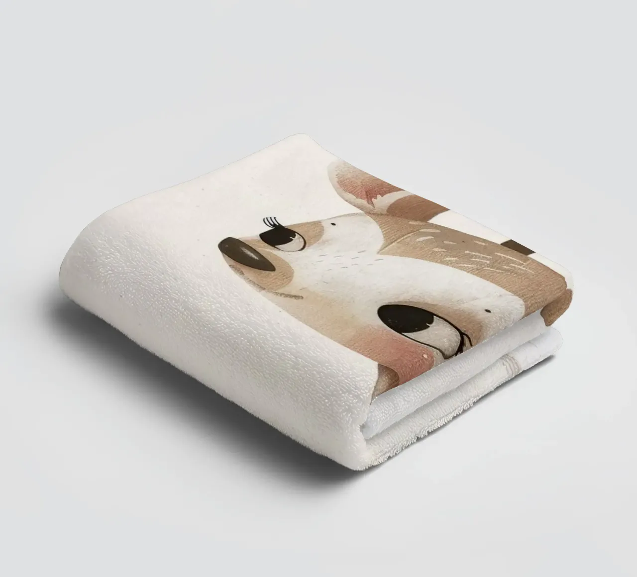 Fauve avec bois - Une créature des bois majestueuse serviette de bain de DesignDoodle