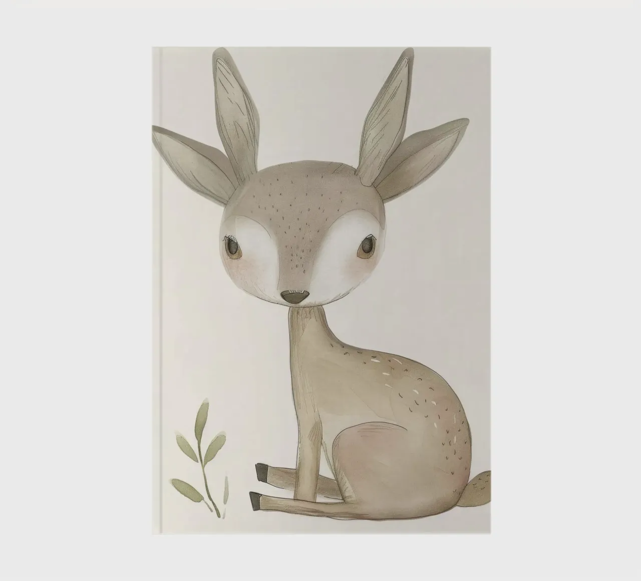 Fawn with Foliage - A Serene Nature Scene notebook by DesignDoodle
