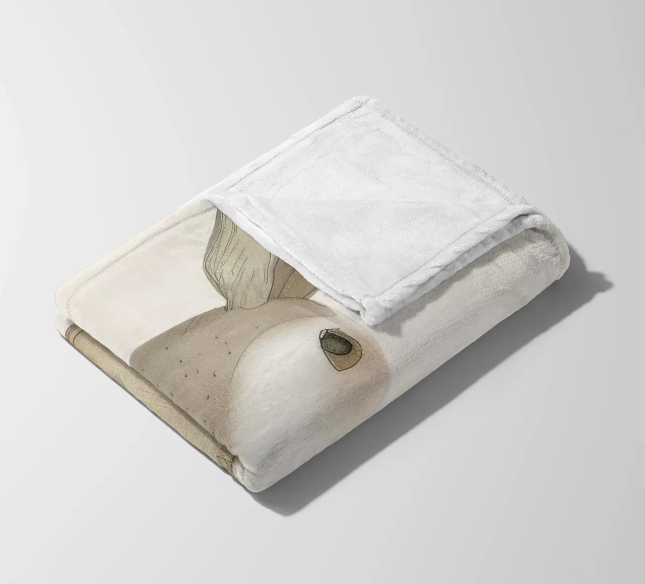 Cerbiatto con fogliame - Una scena di natura serena coperta in pile da DesignDoodle