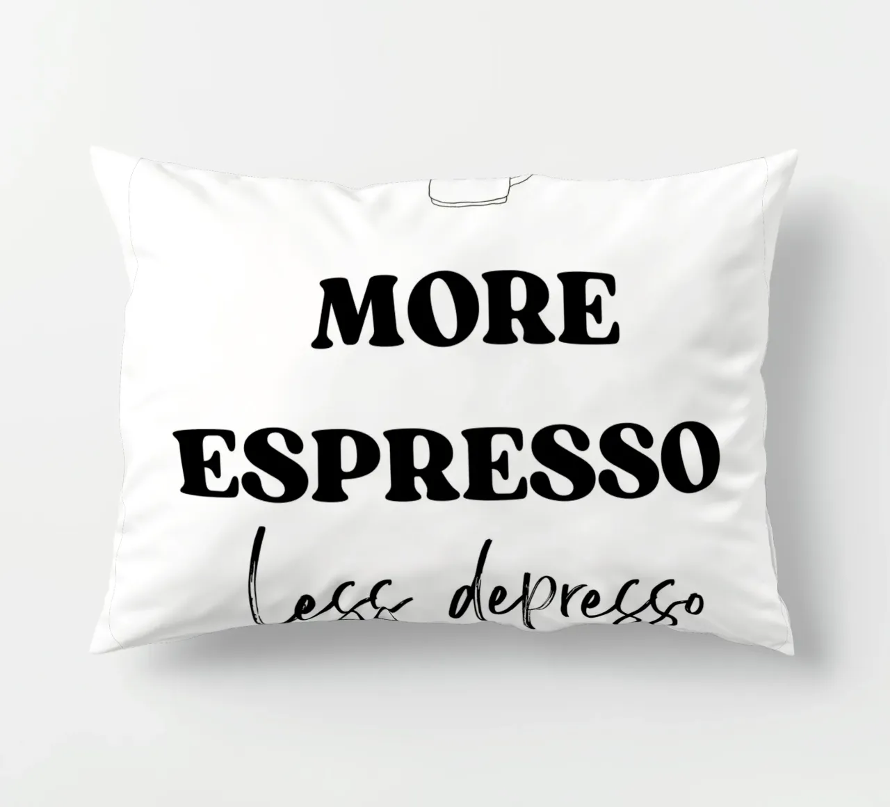 More Espresso Less Depresso cuscino da IamHomeStudio