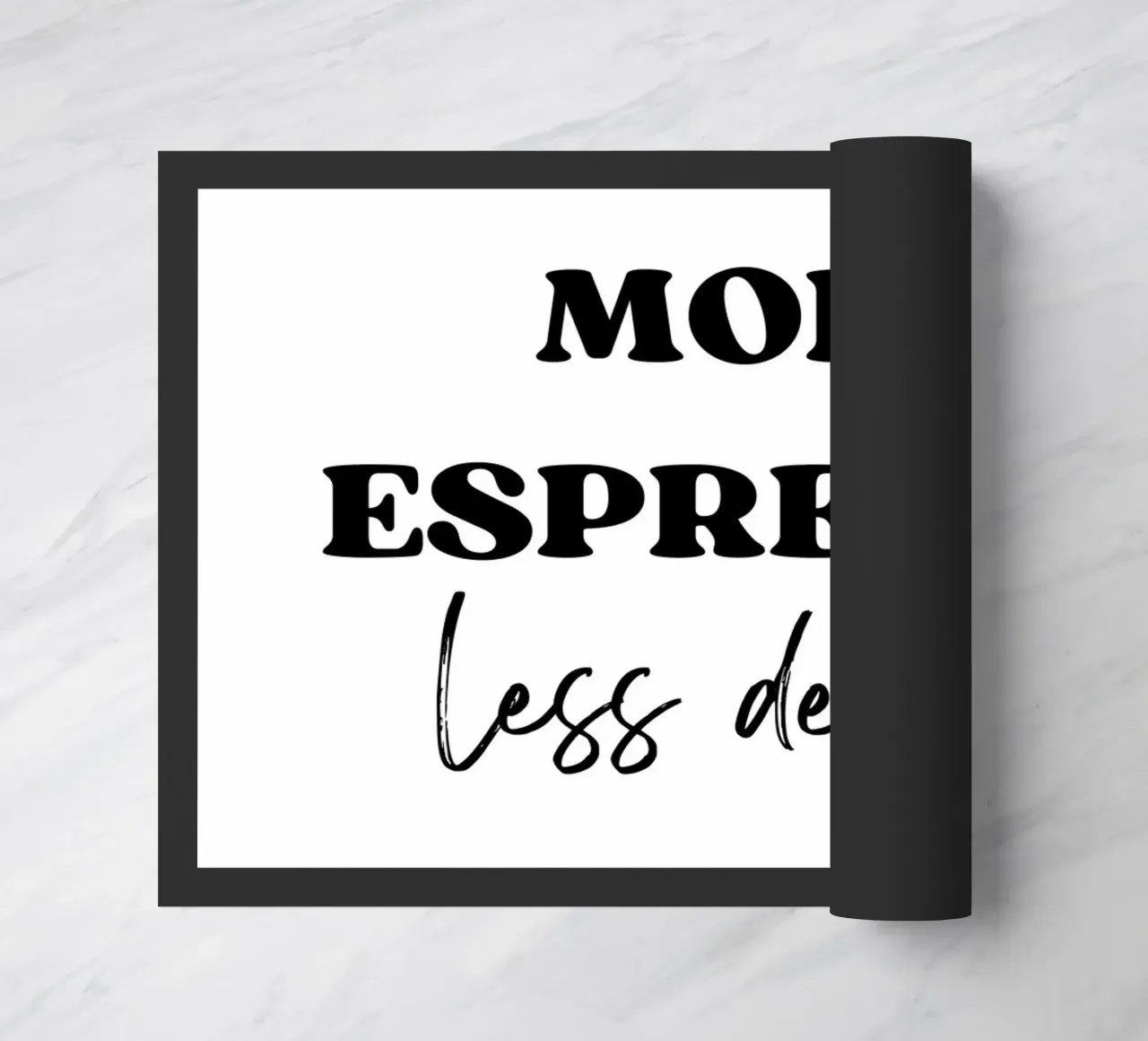 More Espresso Less Depresso zerbino da IamHomeStudio