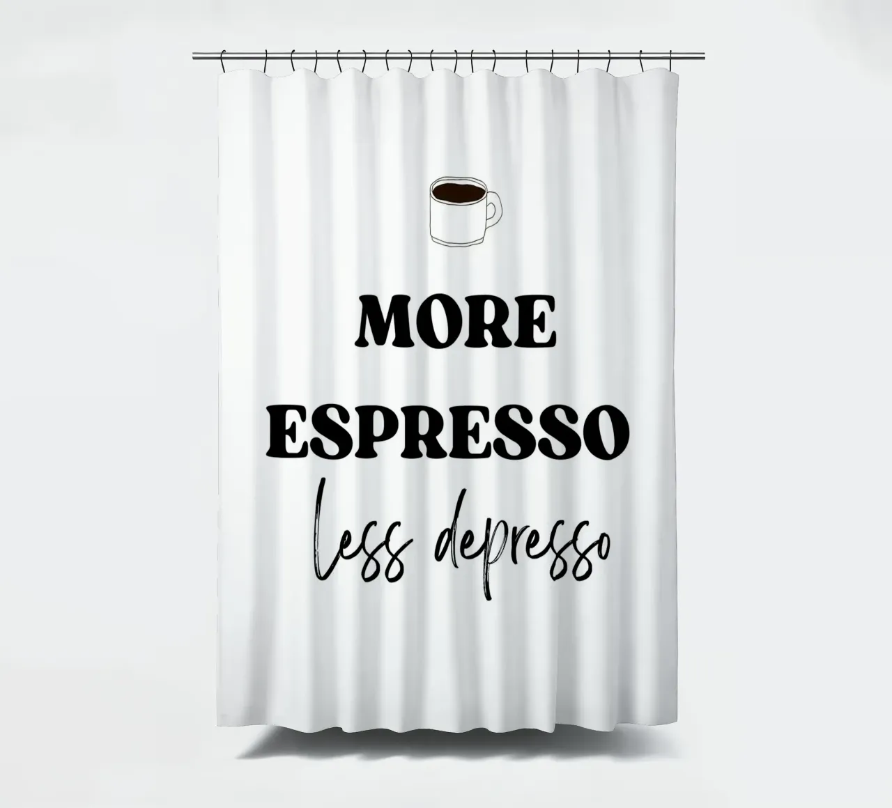 More Espresso Less Depresso tenda da doccia da IamHomeStudio