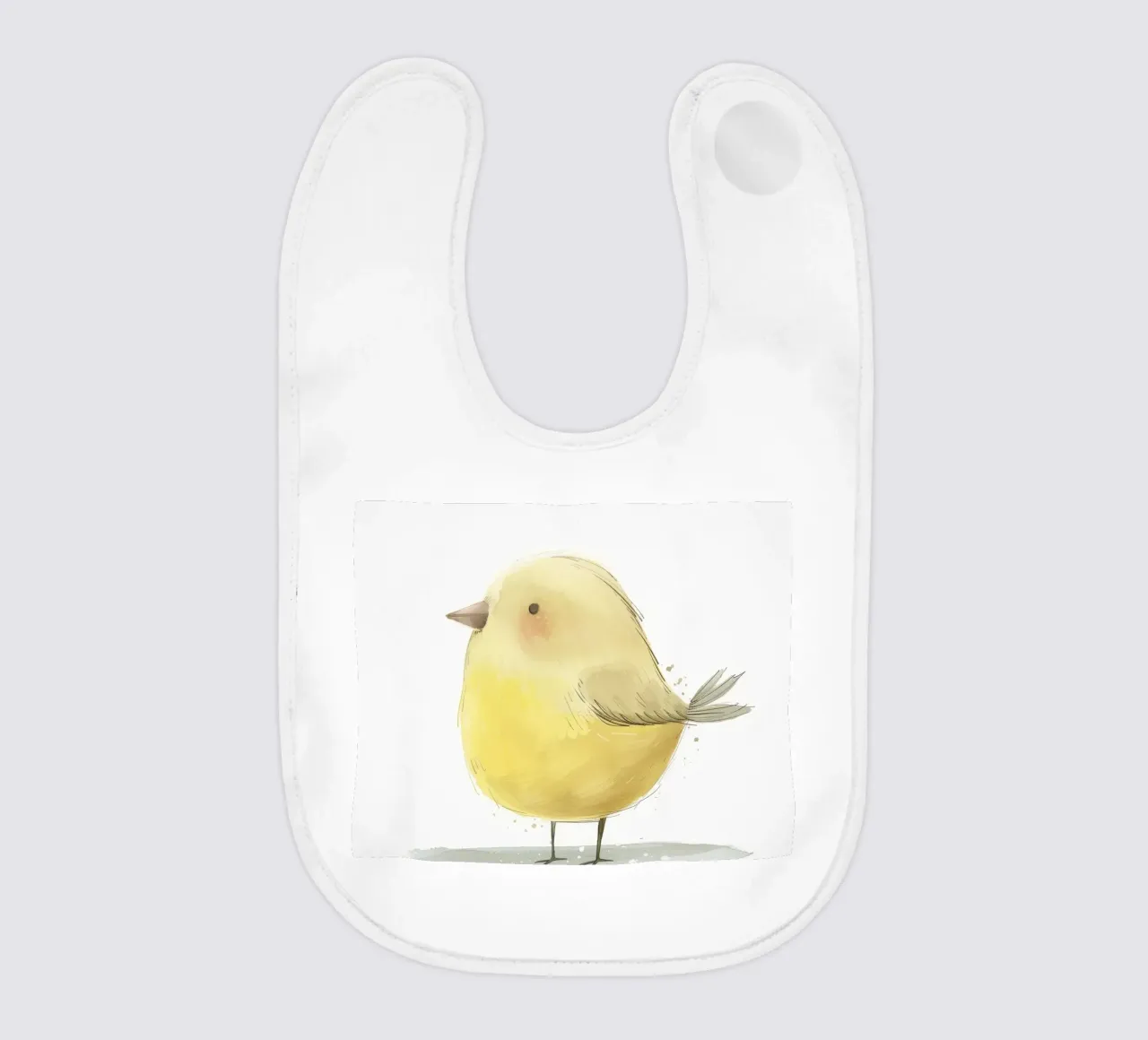Delicato uccello giallo - Un raggio di sole piumato bavaglino da DesignDoodle