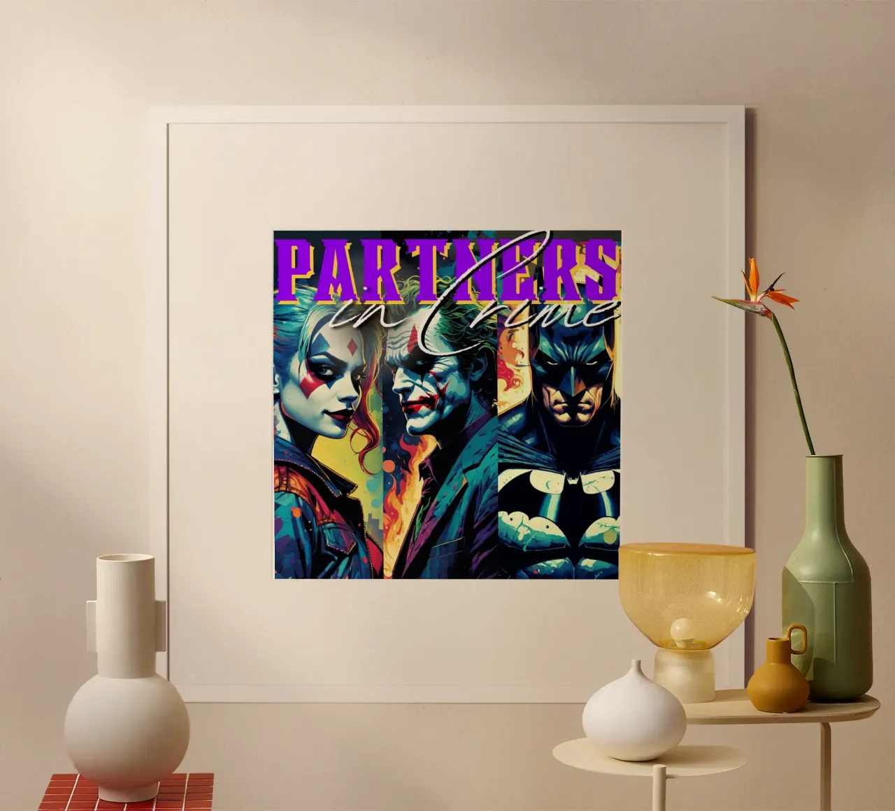 Partners in Crime😈🧨 poster con telaio in alluminio da Eni Brandon