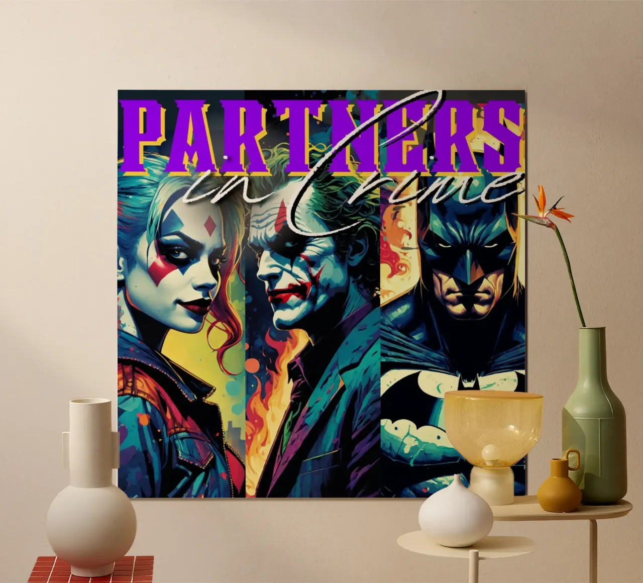 Partners in Crime😈🧨 poster con telaio in alluminio da Eni Brandon