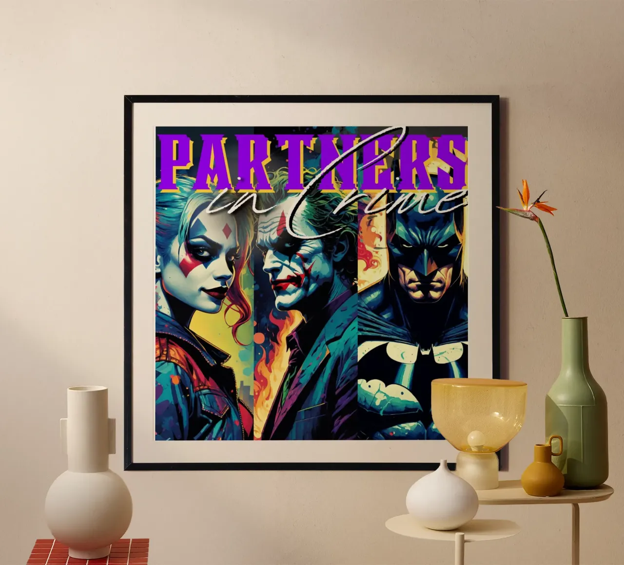 Partners in Crime😈🧨 poster con telaio in alluminio da Eni Brandon