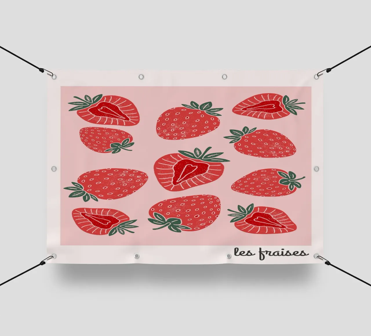 Fragola telo in pvc da IamHomeStudio