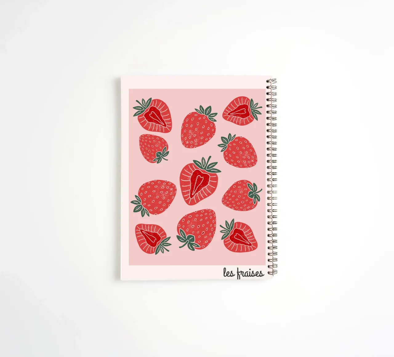 Strawberry spiral notebook by IamHomeStudio