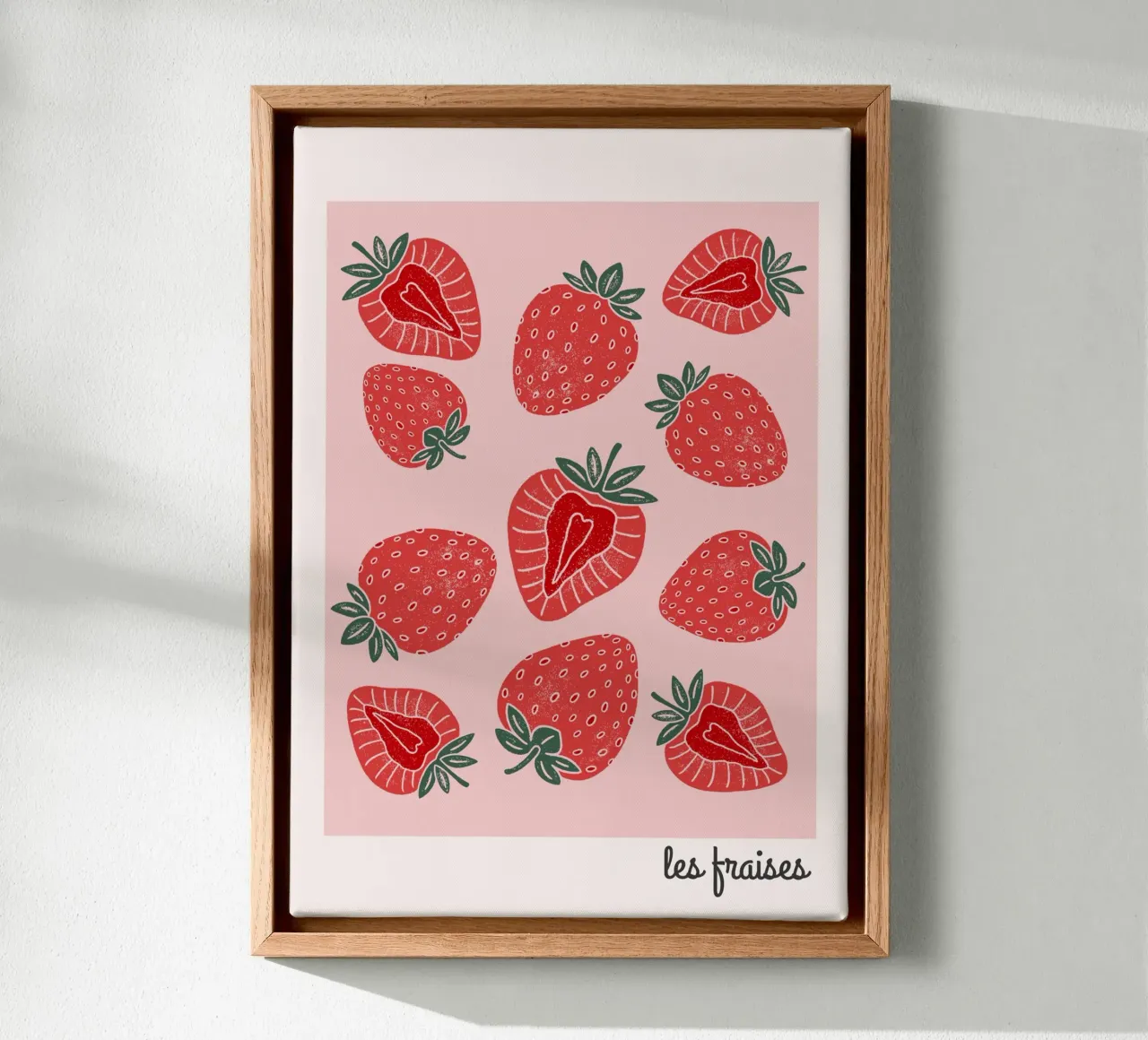 Fragola tela con Cornice a cassetta da IamHomeStudio
