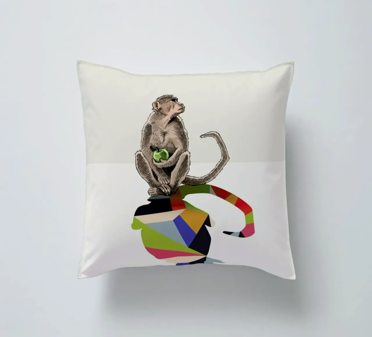 Walking Shadow - Monkey cuscino da Jason Ratliff