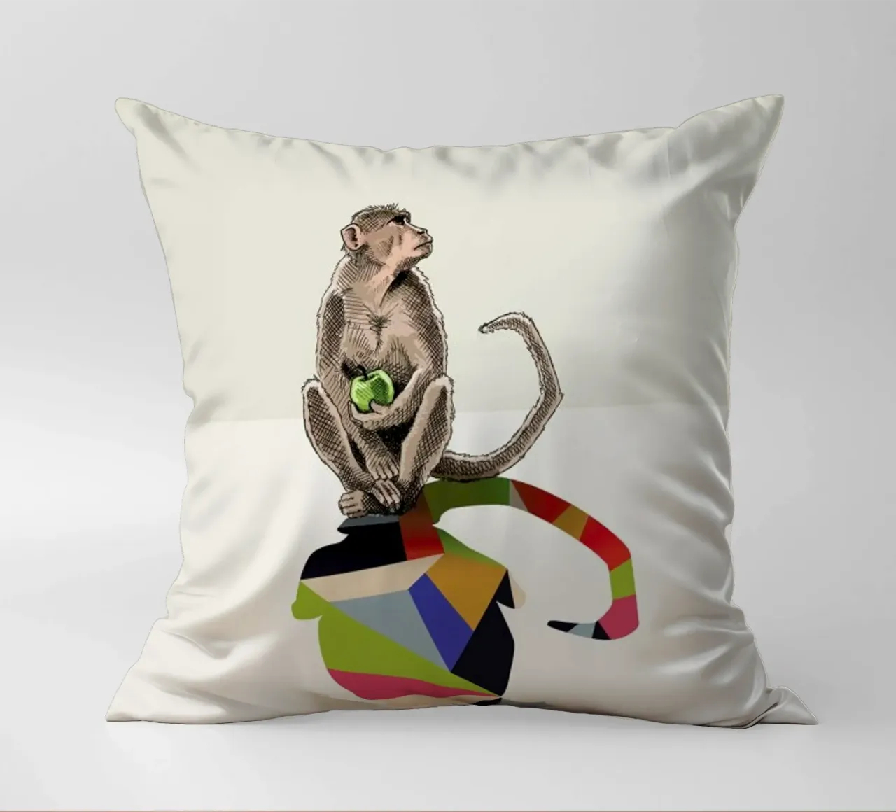 Walking Shadow - Monkey cuscino da Jason Ratliff