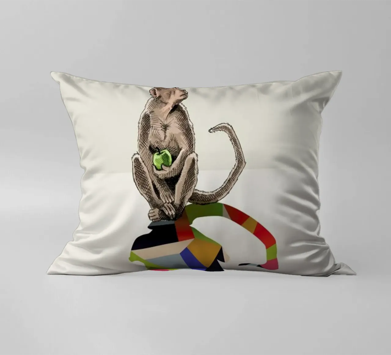 Walking Shadow - Monkey cuscino da Jason Ratliff