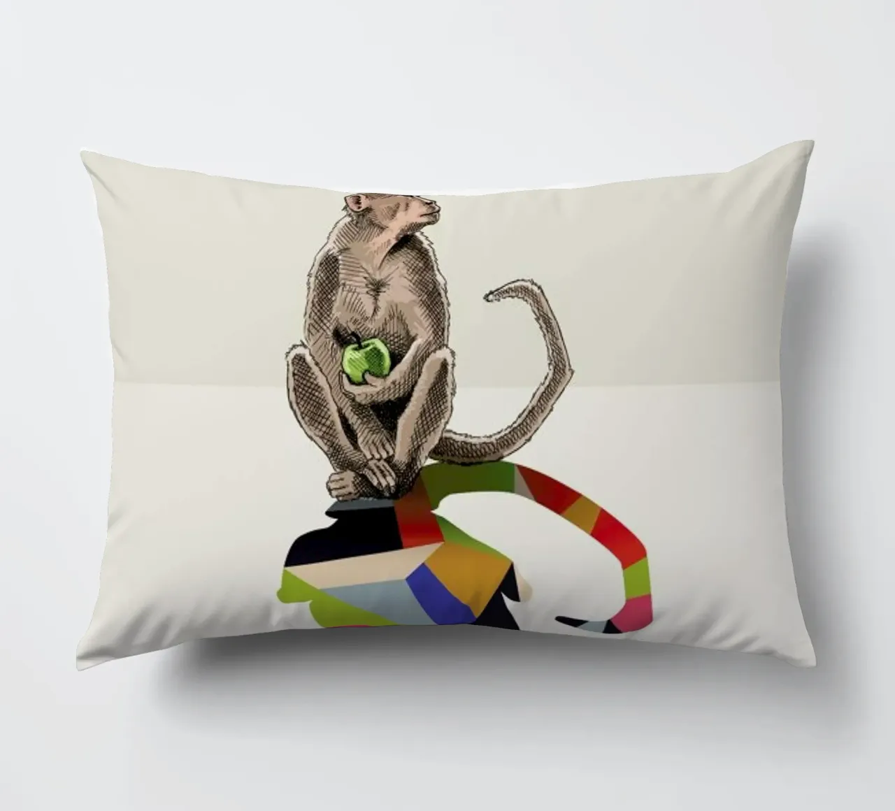 Walking Shadow - Monkey cuscino da Jason Ratliff