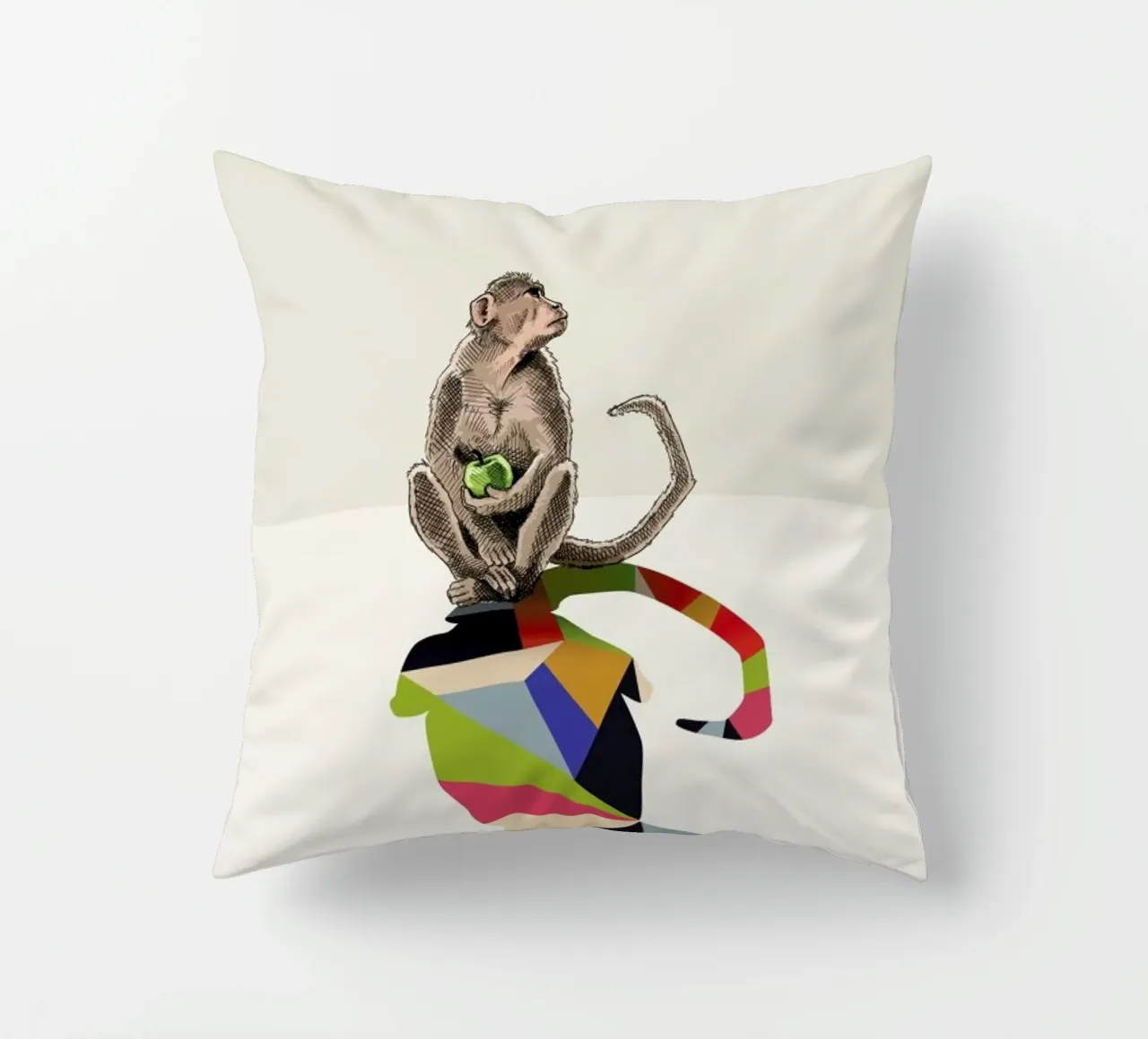 Walking Shadow - Monkey cuscino da Jason Ratliff