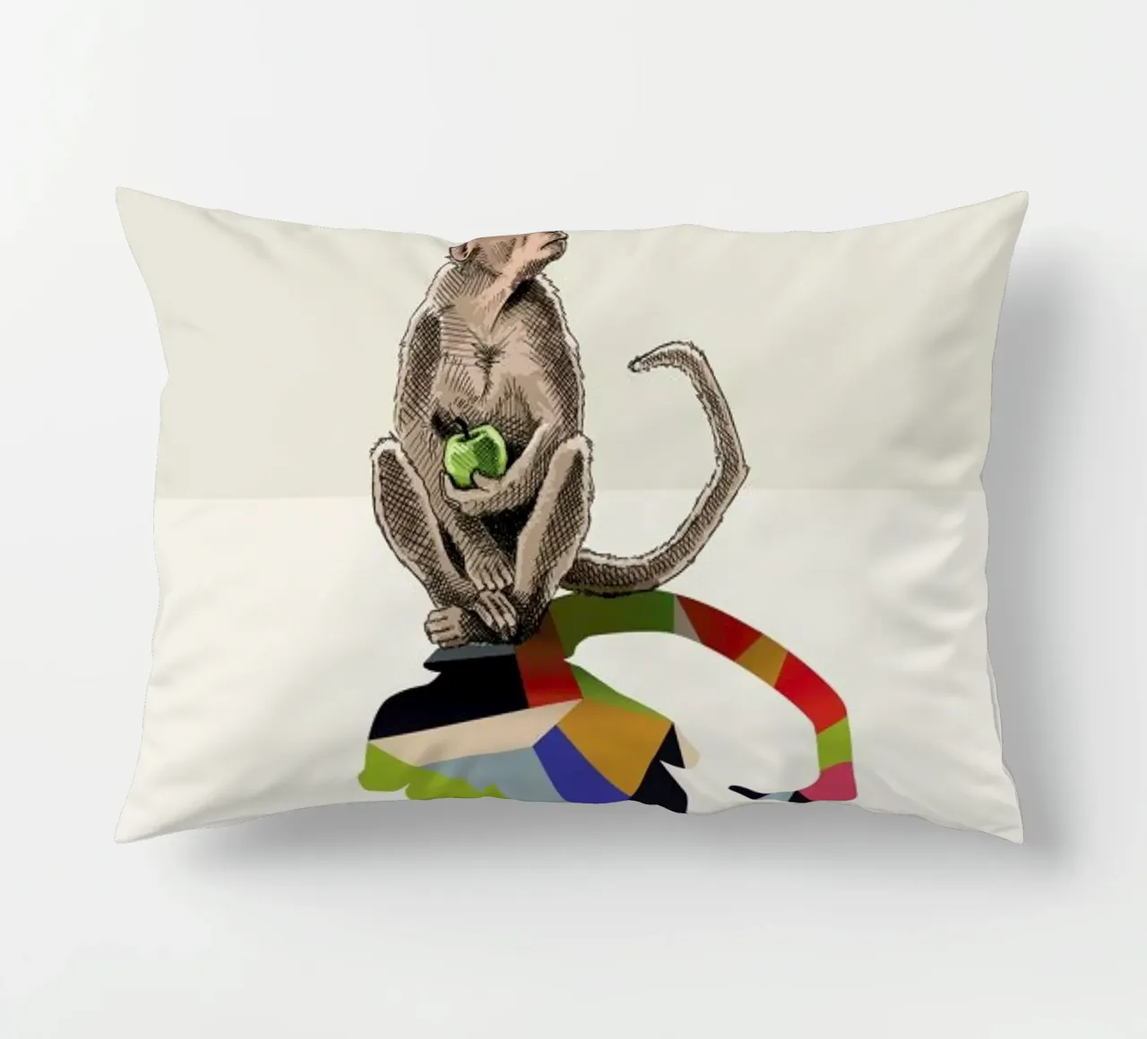 Walking Shadow - Monkey cuscino da Jason Ratliff