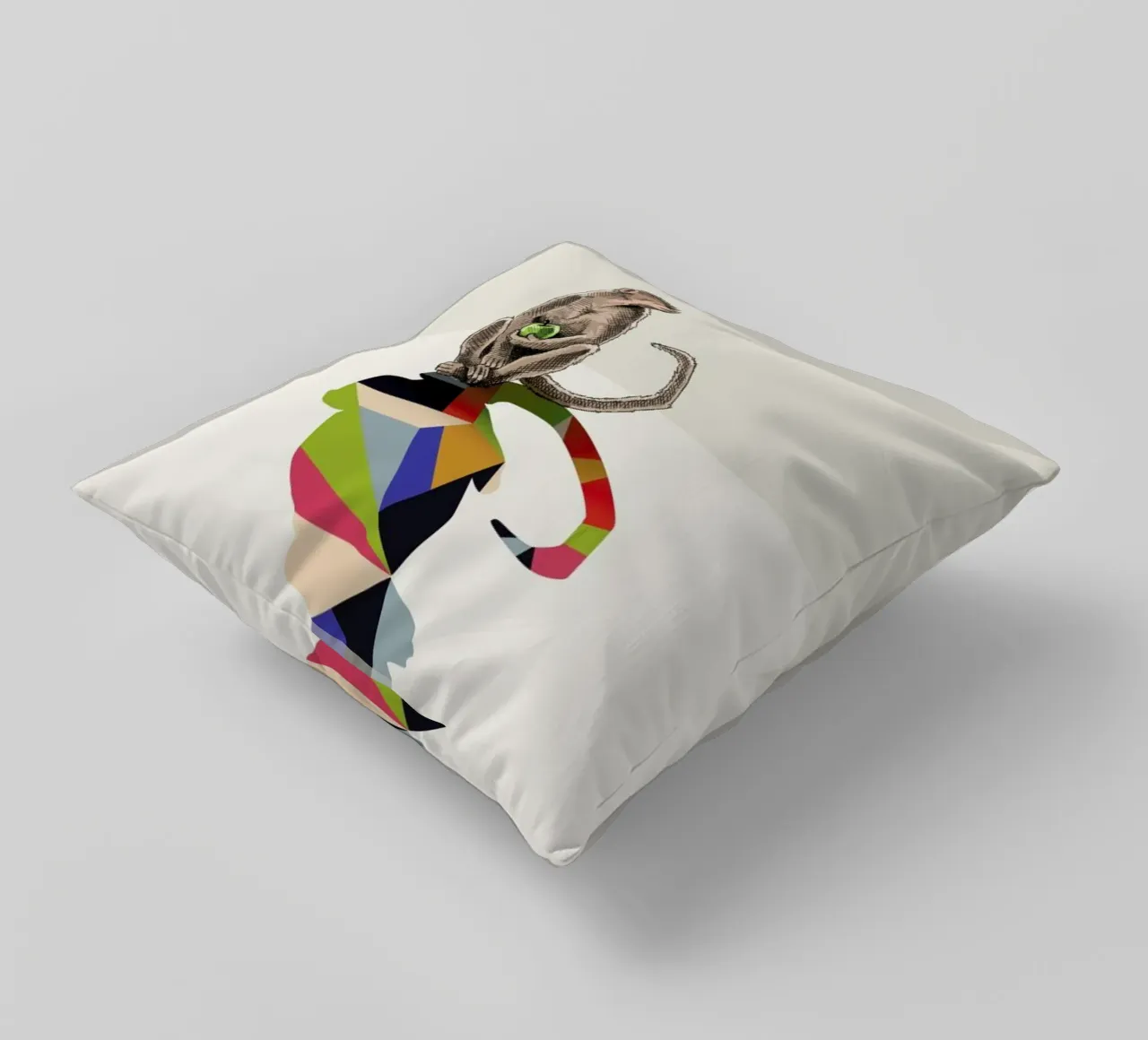 Walking Shadow - Monkey cuscino da Jason Ratliff