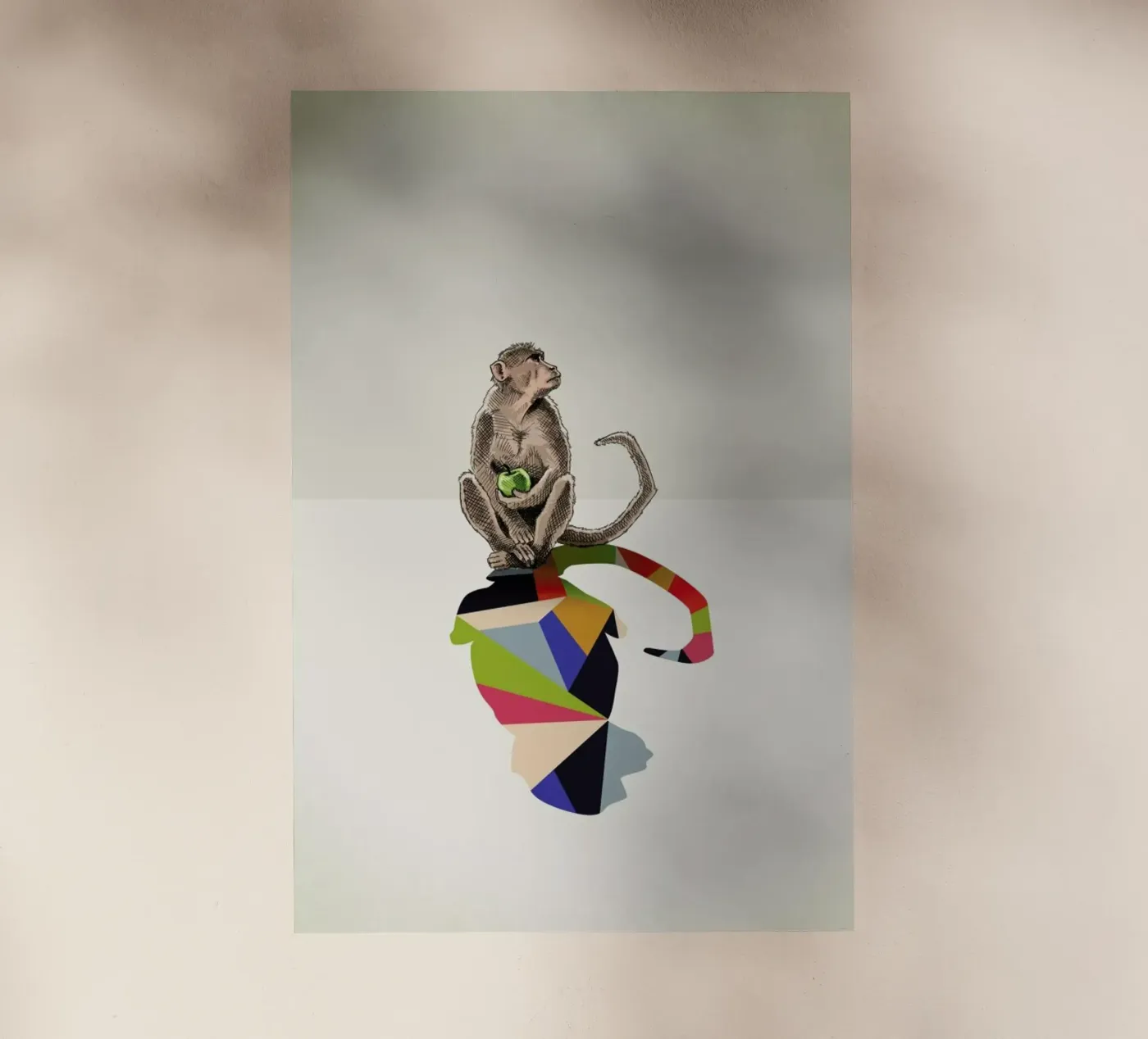 Walking Shadow - Monkey backlit folie van Jason Ratliff