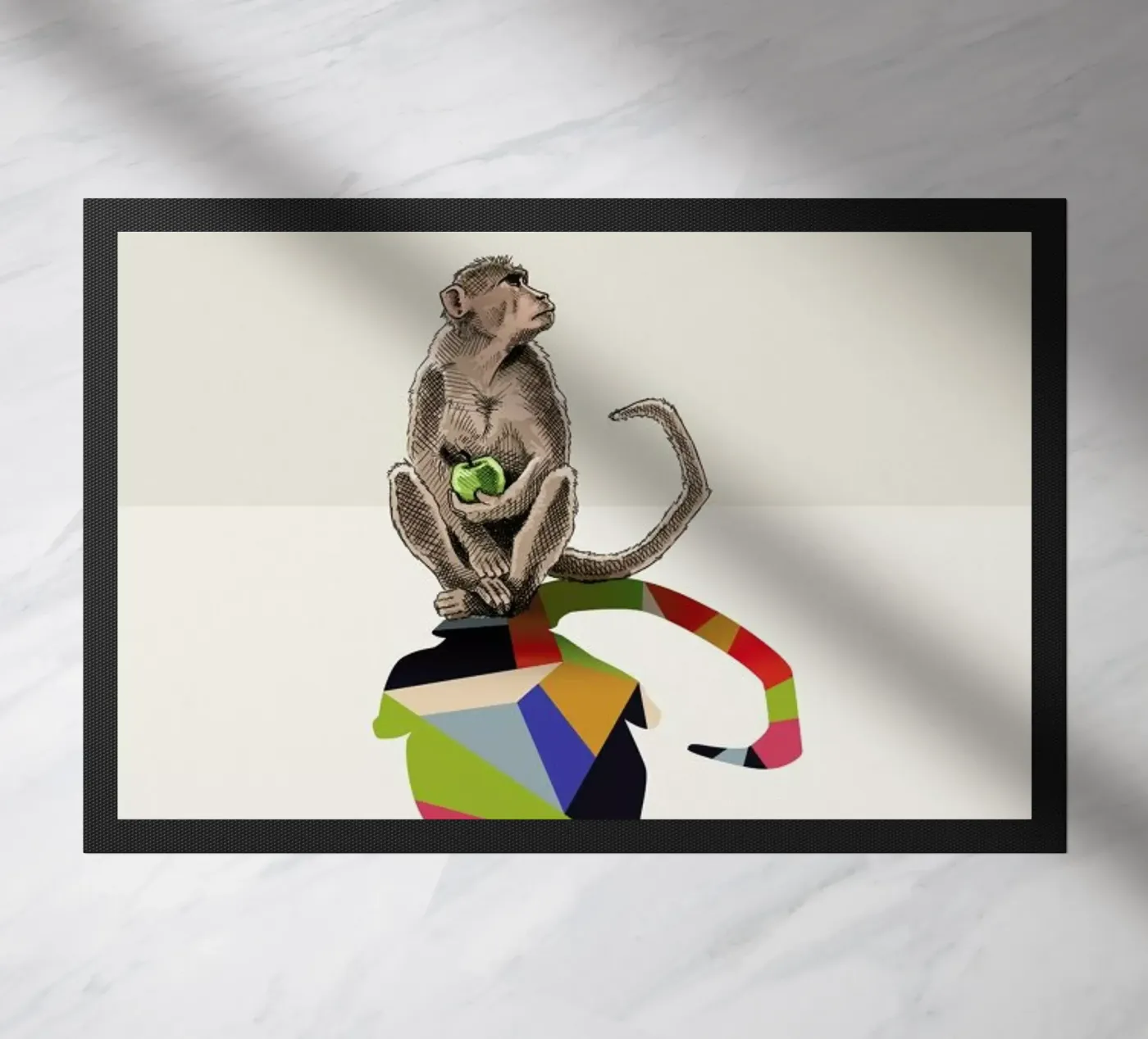 Walking Shadow - Monkey Fußmatte von Jason Ratliff