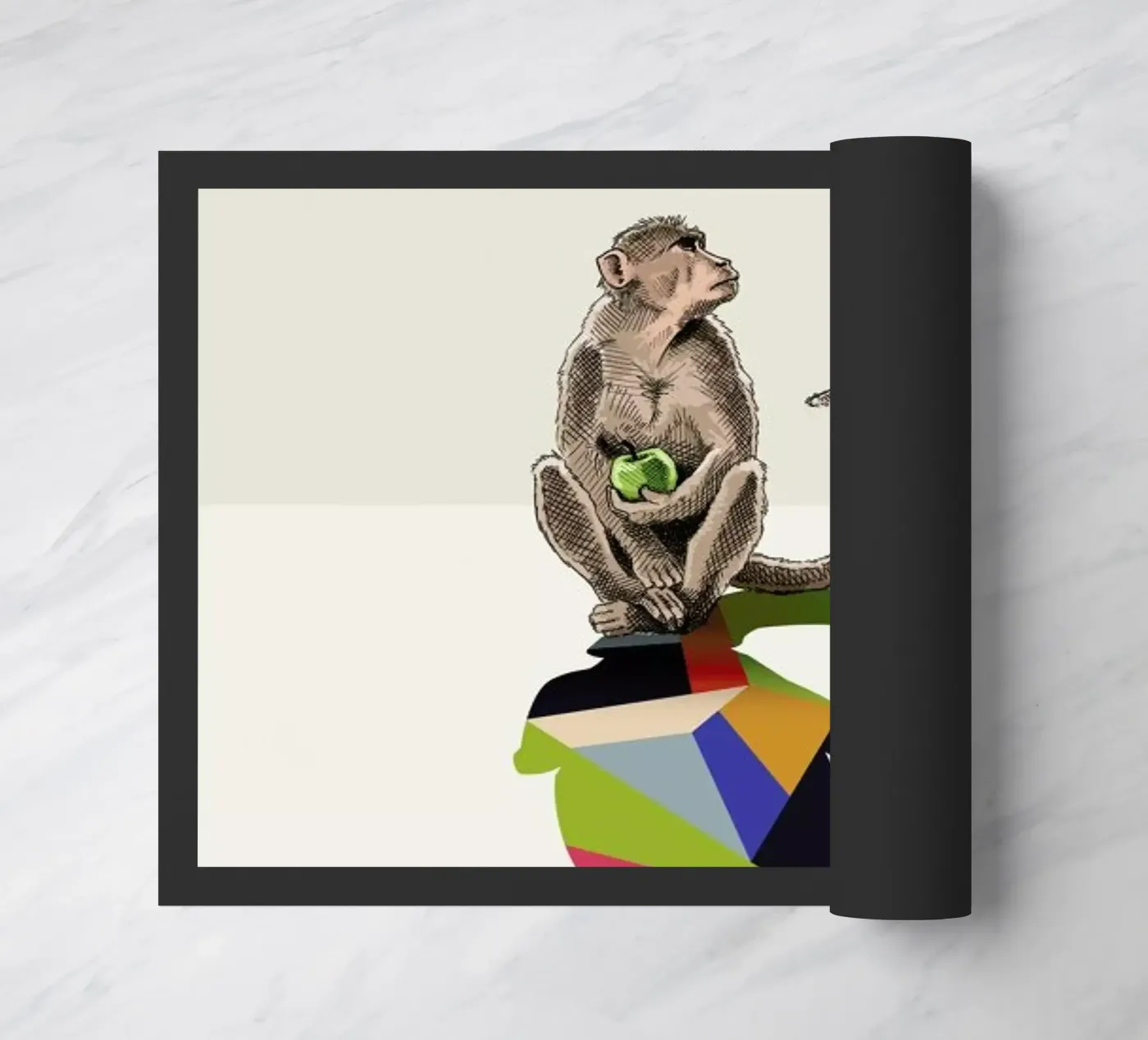 Walking Shadow - Monkey Fußmatte von Jason Ratliff