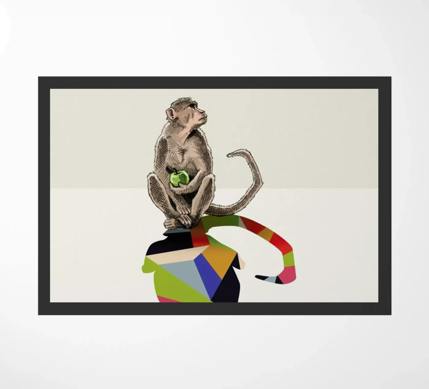 Walking Shadow - Monkey Fußmatte von Jason Ratliff