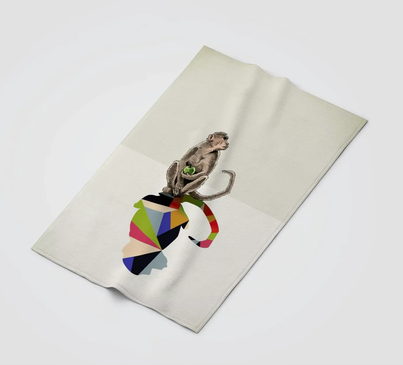 Walking Shadow - Monkey Fleecedecke von Jason Ratliff