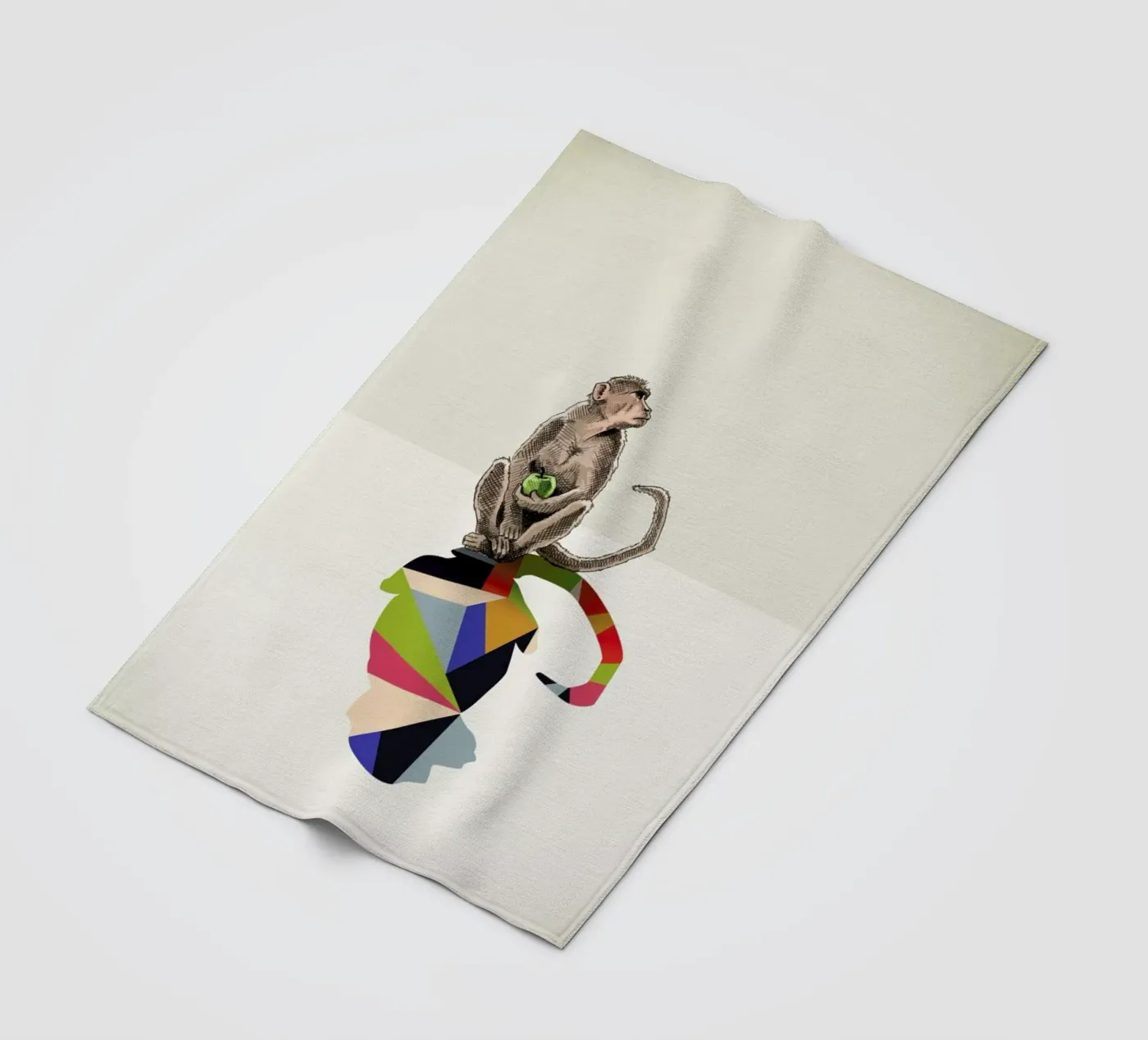 Walking Shadow - Monkey Fleecedecke von Jason Ratliff