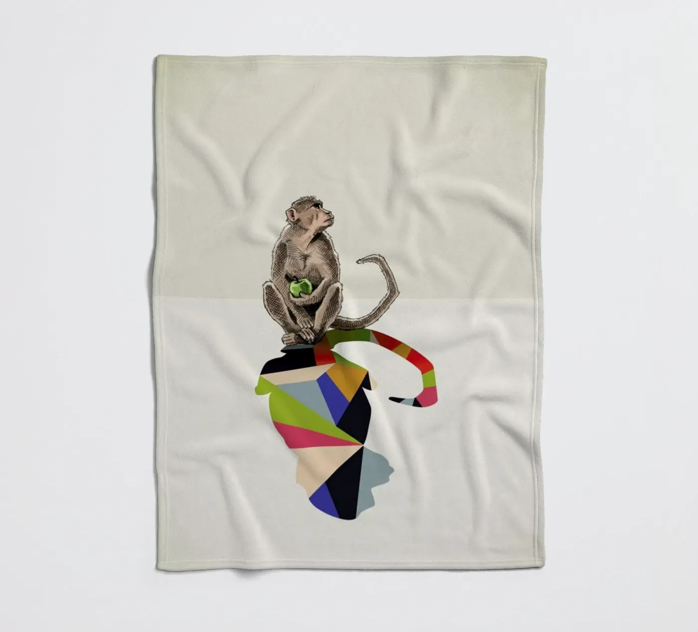 Walking Shadow - Monkey Fleecedecke von Jason Ratliff