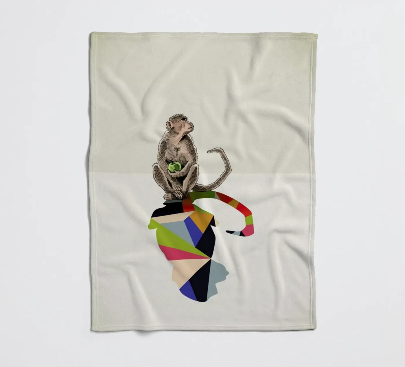 Walking Shadow - Monkey Fleecedecke von Jason Ratliff