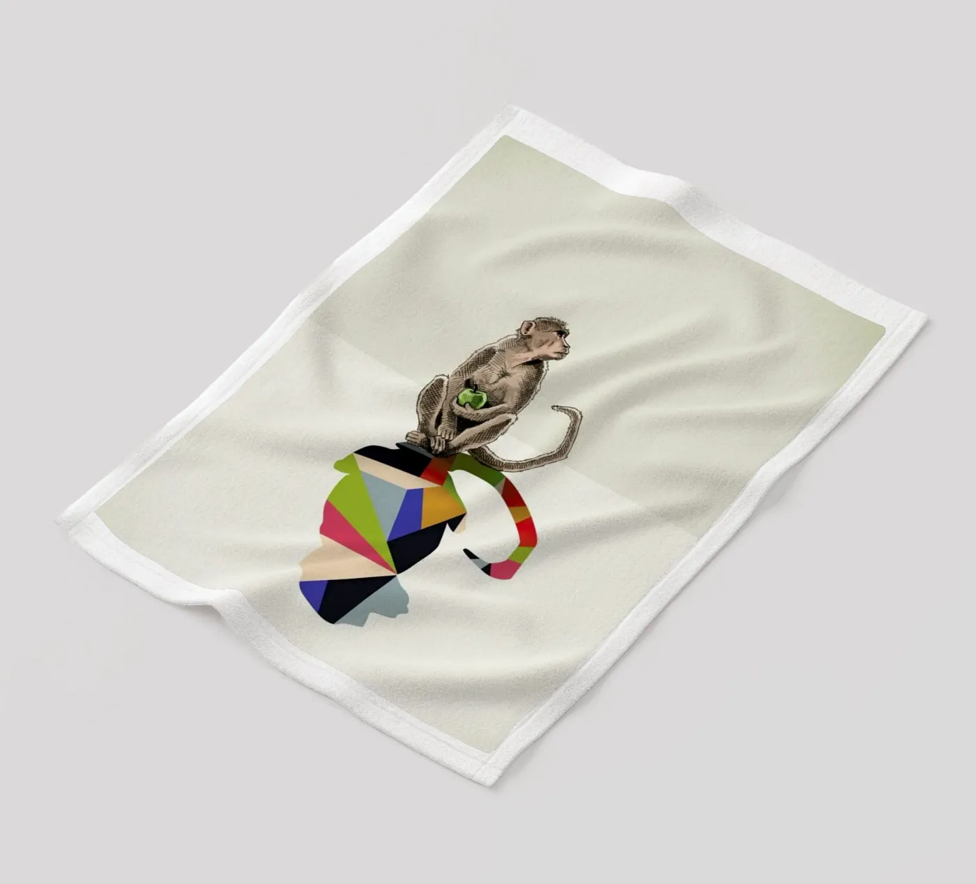 Walking Shadow - Monkey Fleecedecke von Jason Ratliff