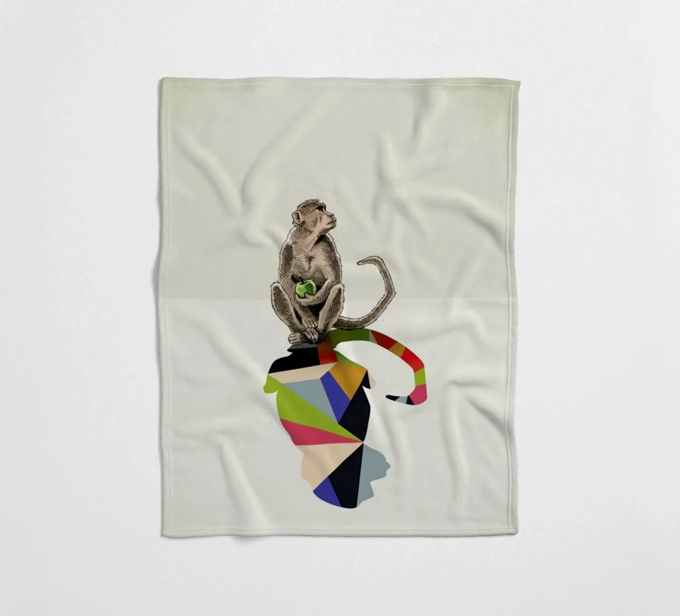 Walking Shadow - Monkey Fleecedecke von Jason Ratliff