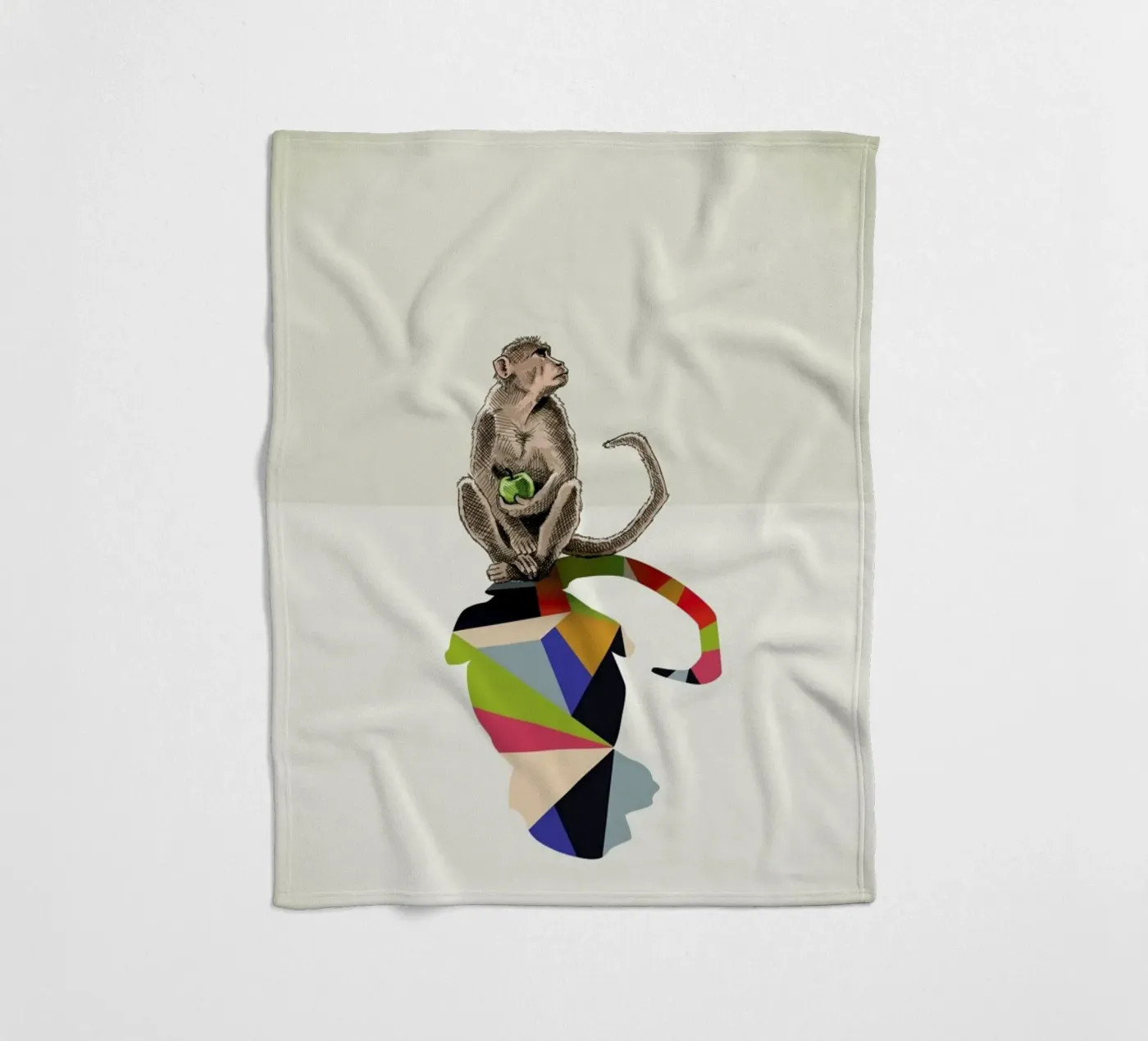 Walking Shadow - Monkey Fleecedecke von Jason Ratliff