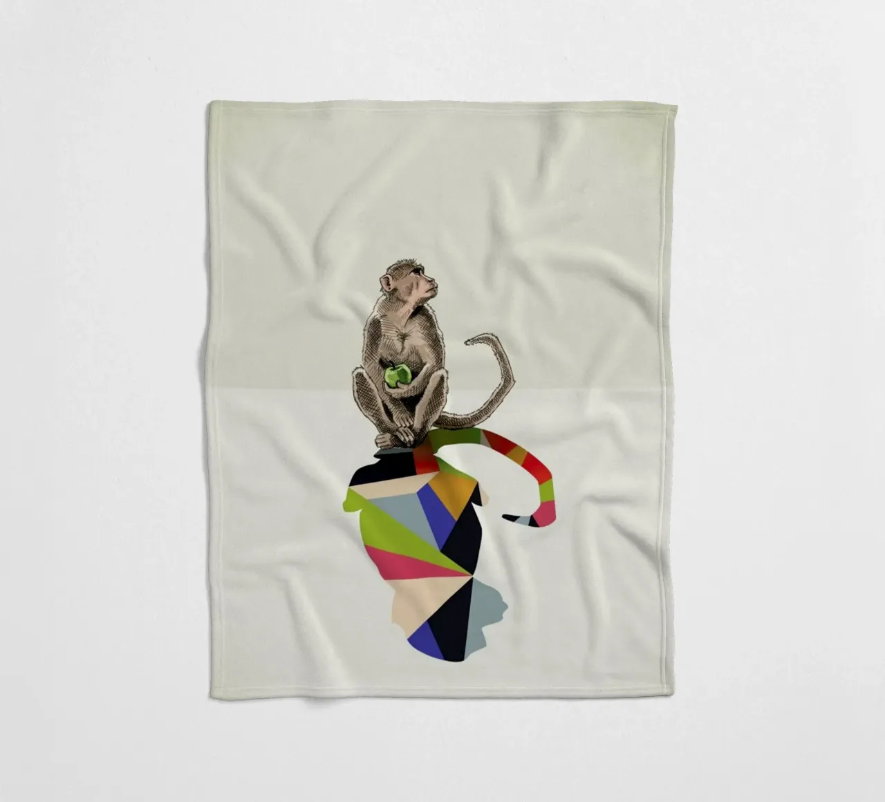 Walking Shadow - Monkey fleecedeken van Jason Ratliff