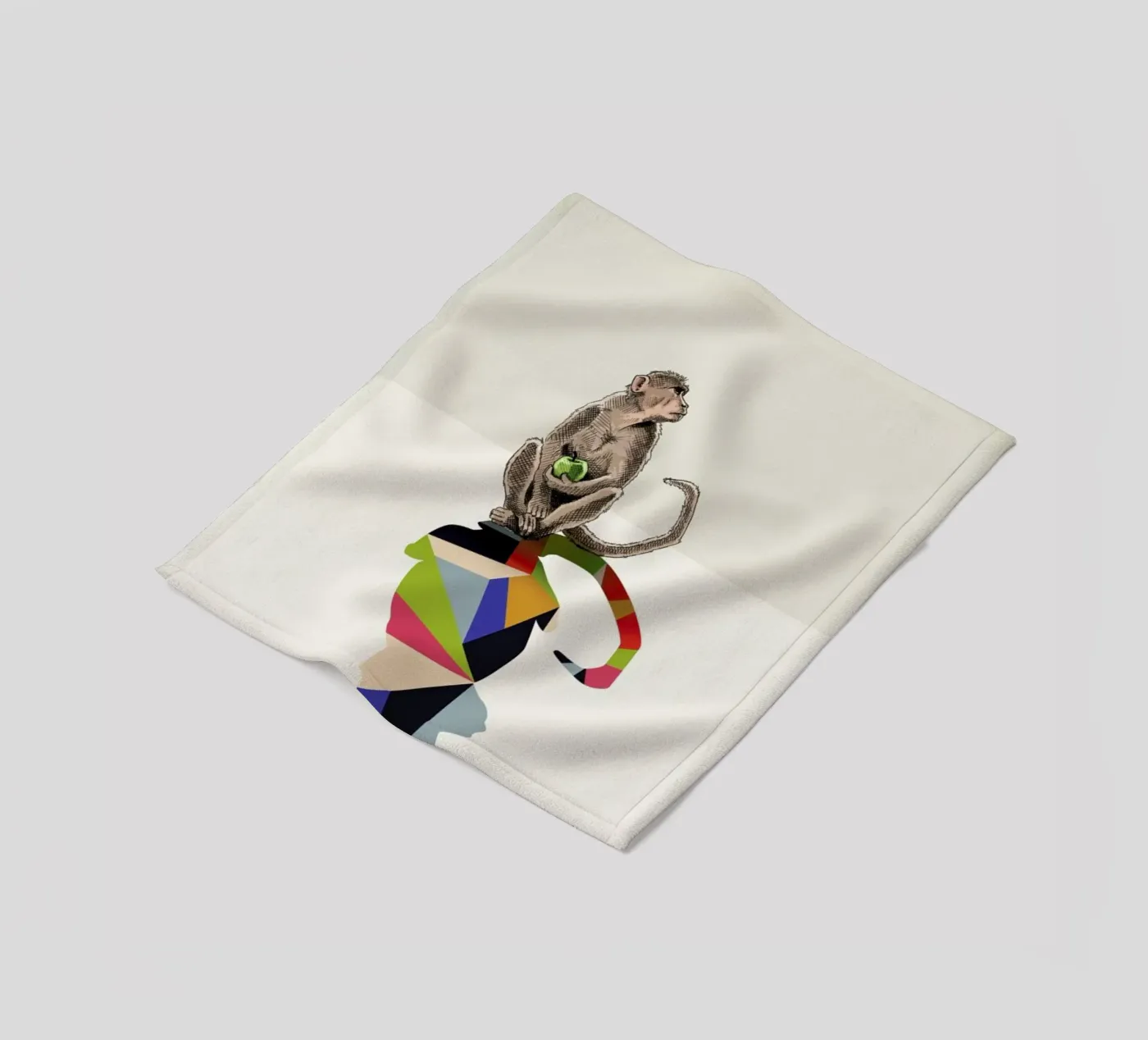 Walking Shadow - Monkey Fleecedecke von Jason Ratliff
