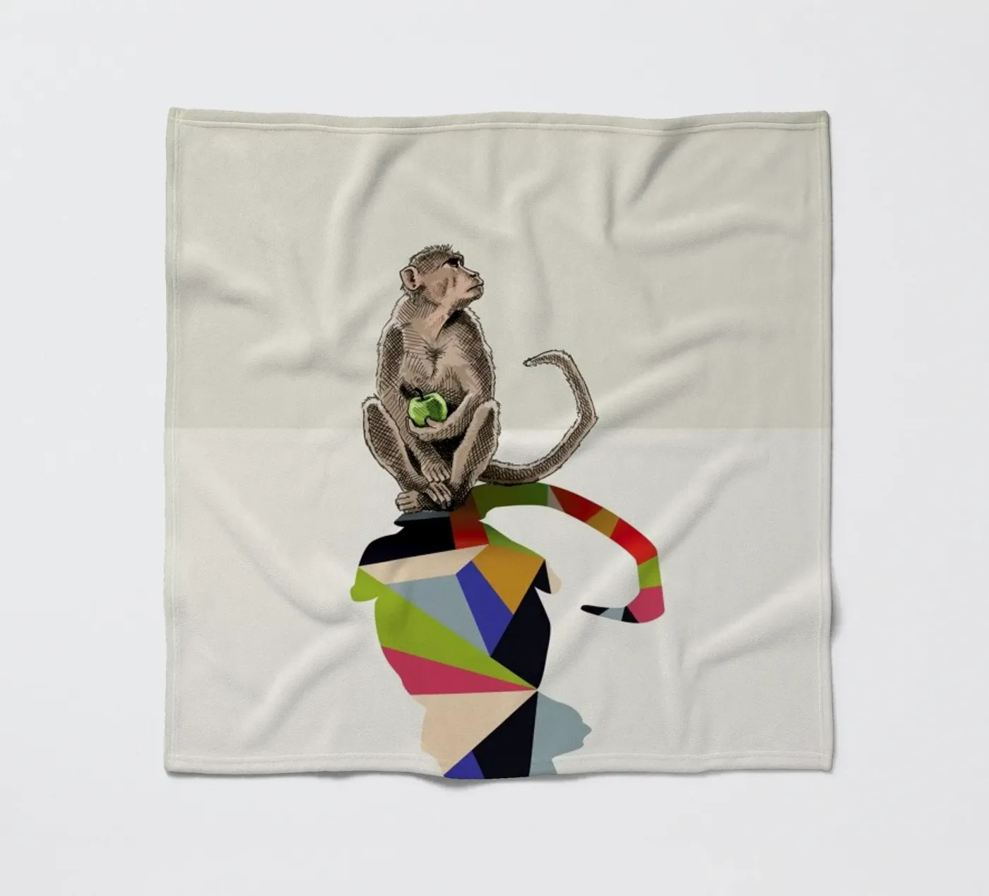 Walking Shadow - Monkey Fleecedecke von Jason Ratliff