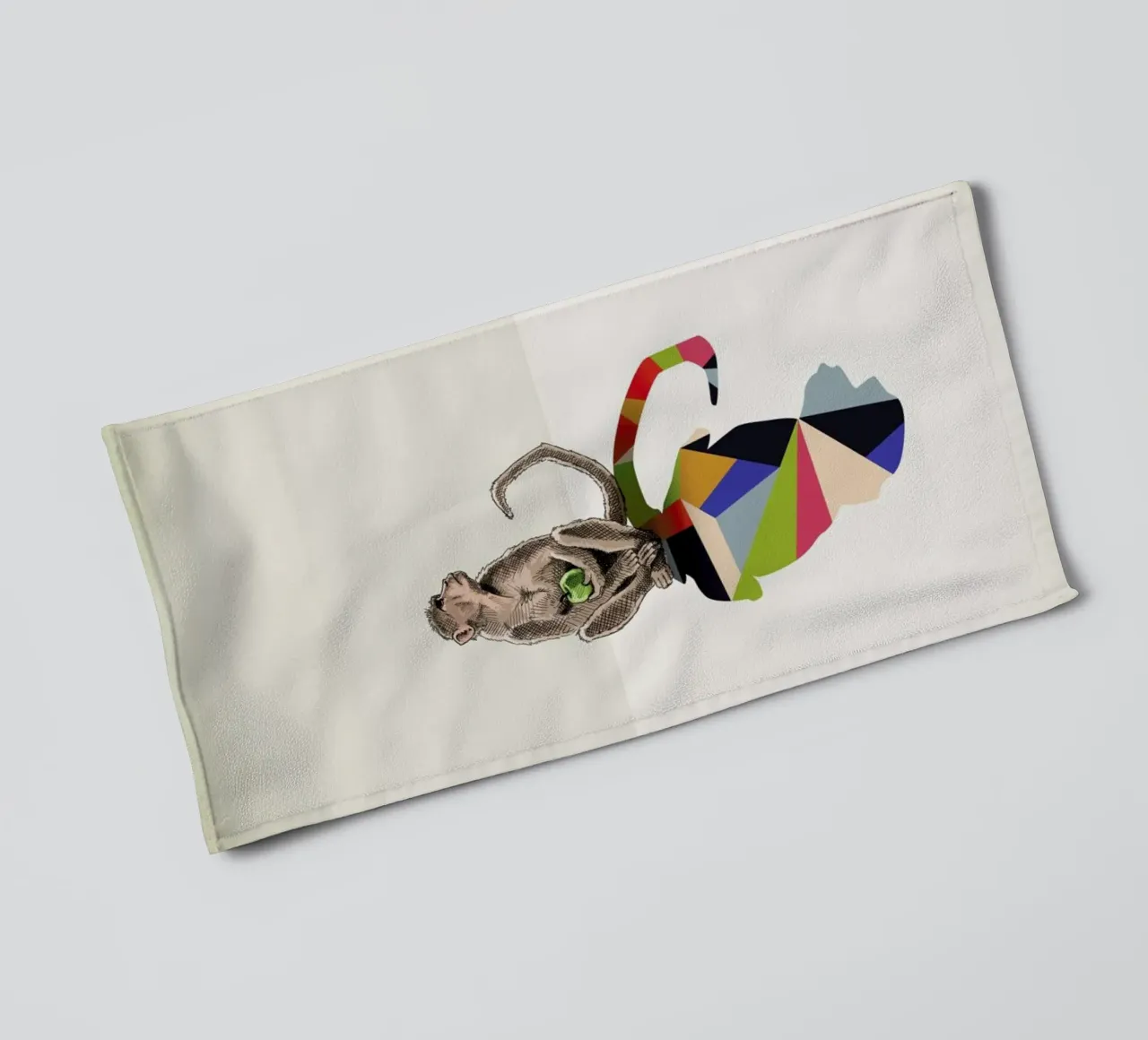 Walking Shadow - Monkey towel by Jason Ratliff