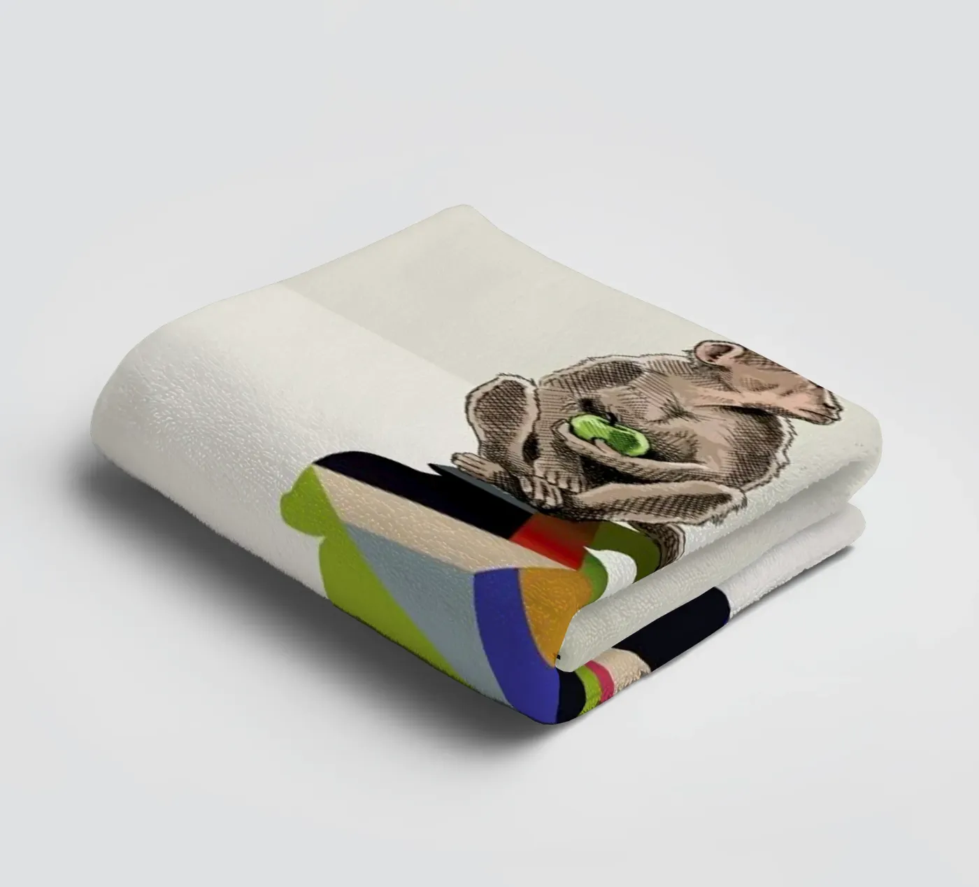 Walking Shadow - Monkey badhanddoek van Jason Ratliff