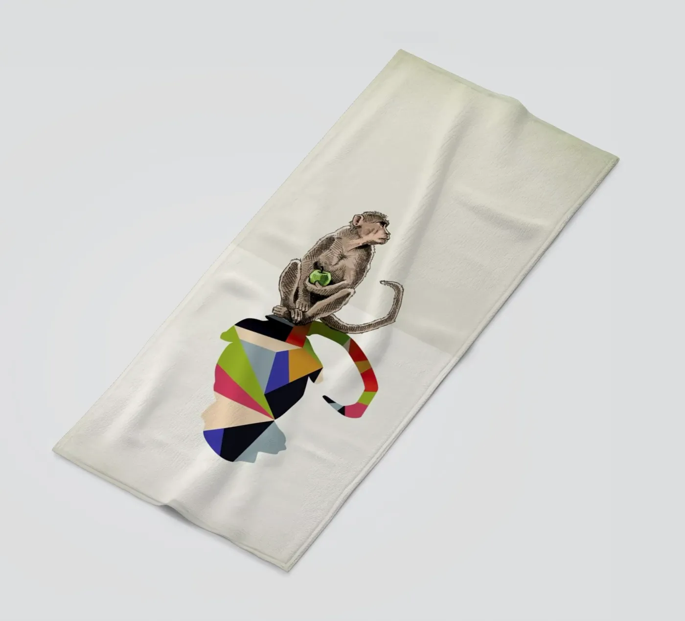 Walking Shadow - Monkey Strandtuch von Jason Ratliff