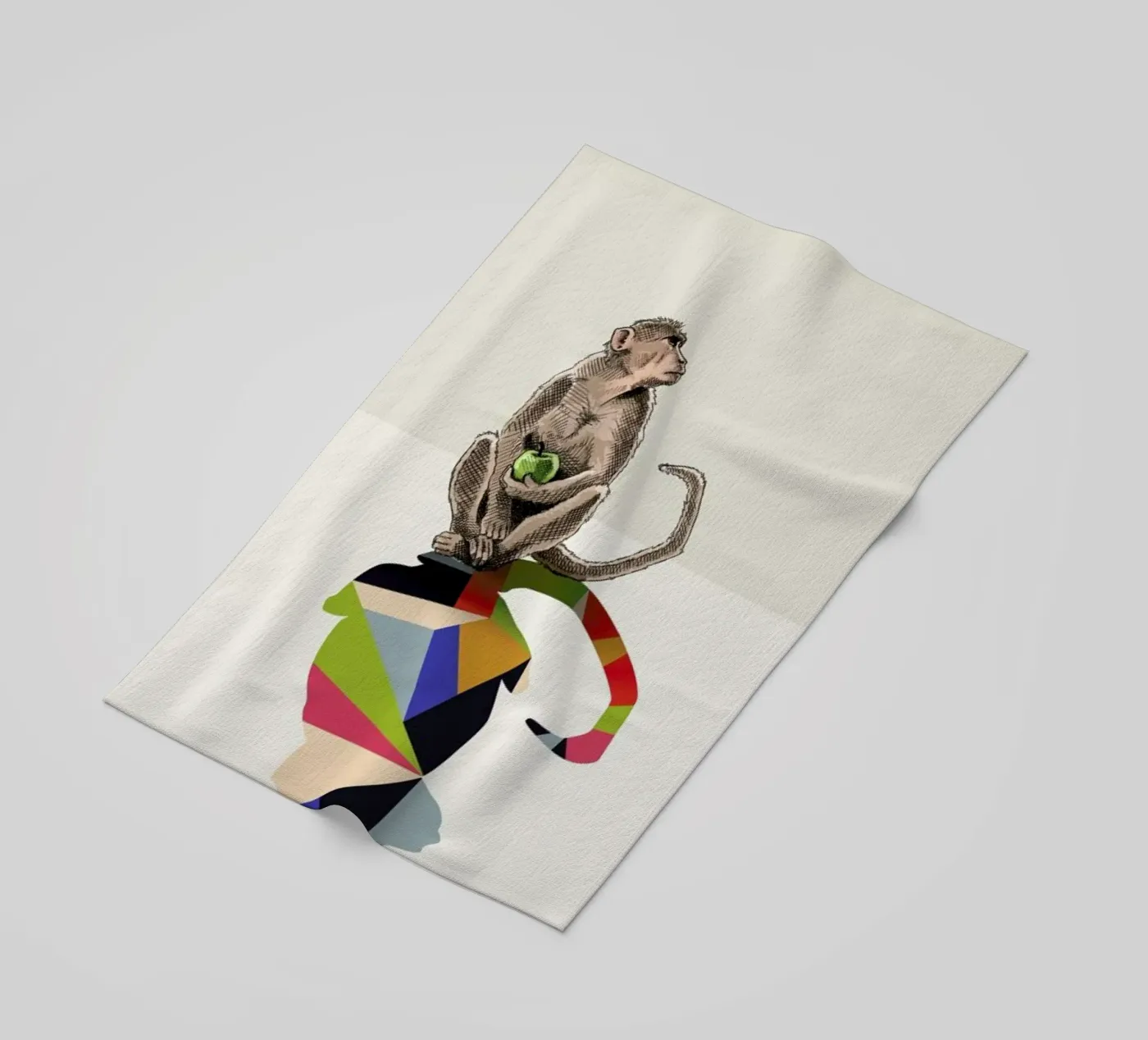 Walking Shadow - Monkey Strandtuch von Jason Ratliff