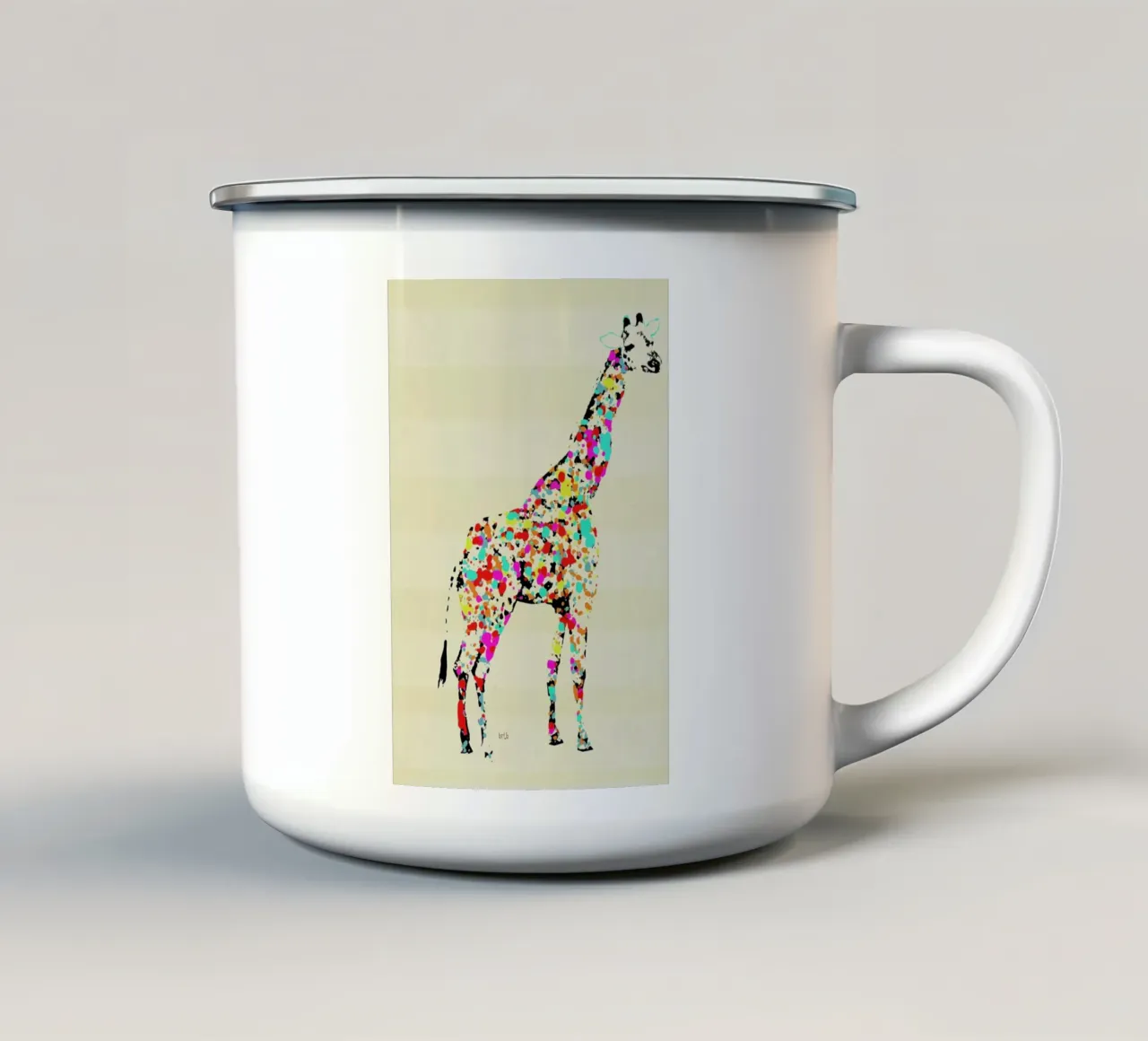 the art giraffe tazza in smalto da Brian Buckley