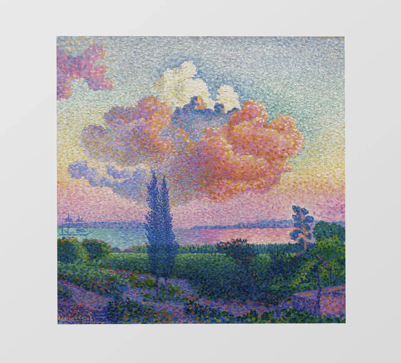 Henri-Edmond Cross - La nuvola rosa (1896) telo in pvc da Wirla