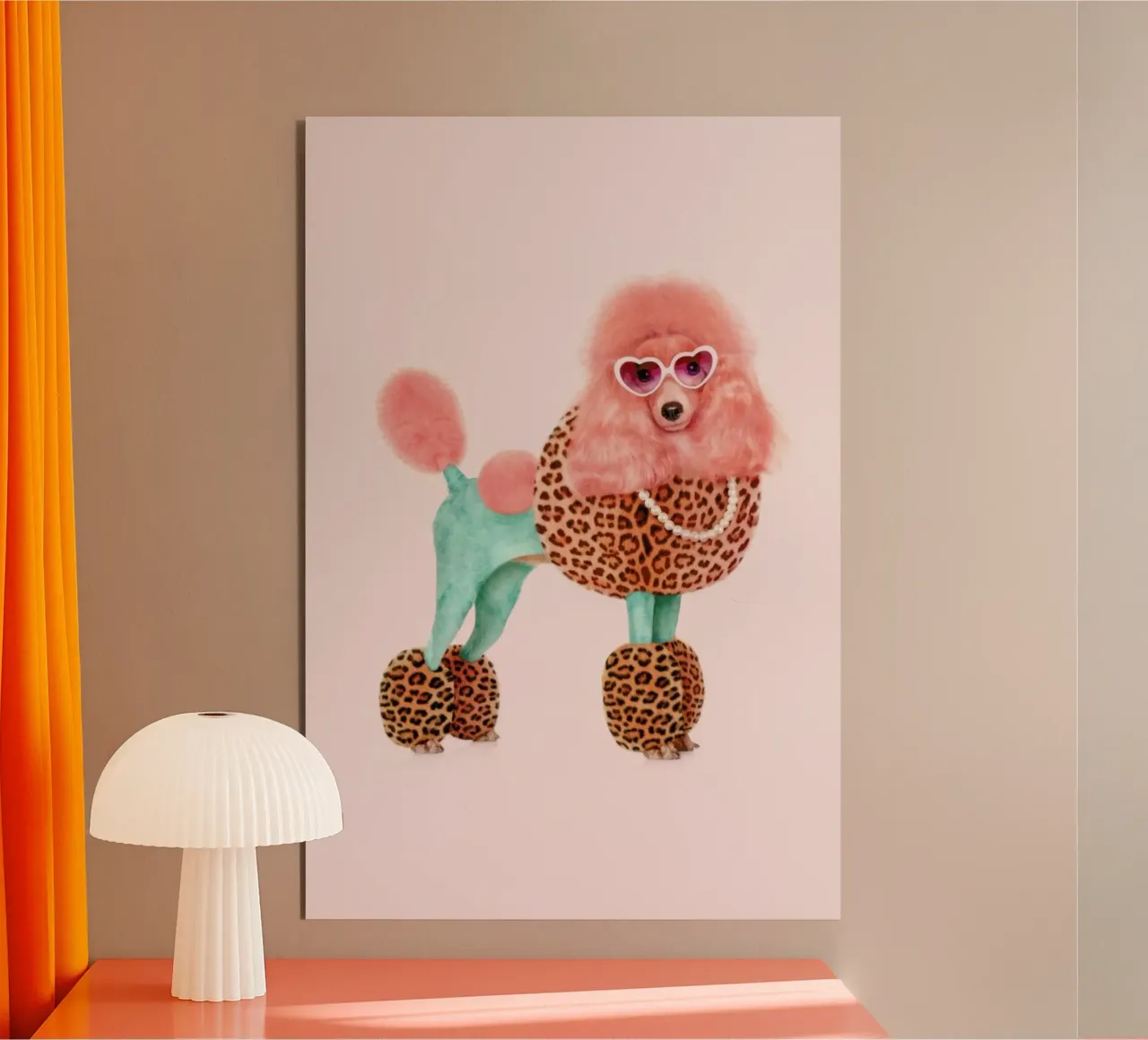 Funky Poodle alluminio dibond da Paul Fuentes Design