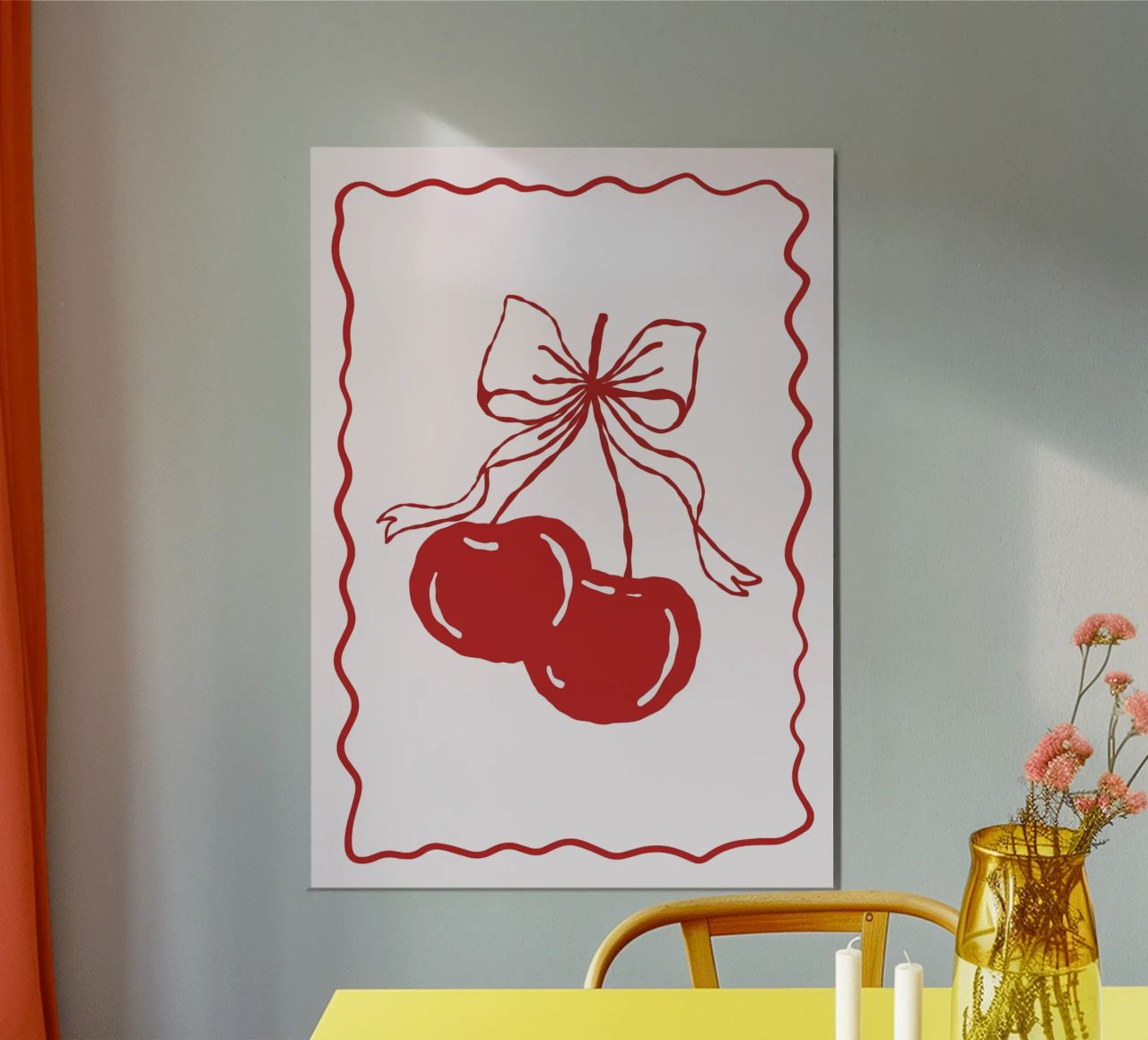 Coquette Cherry Poster von Olga Wildrose